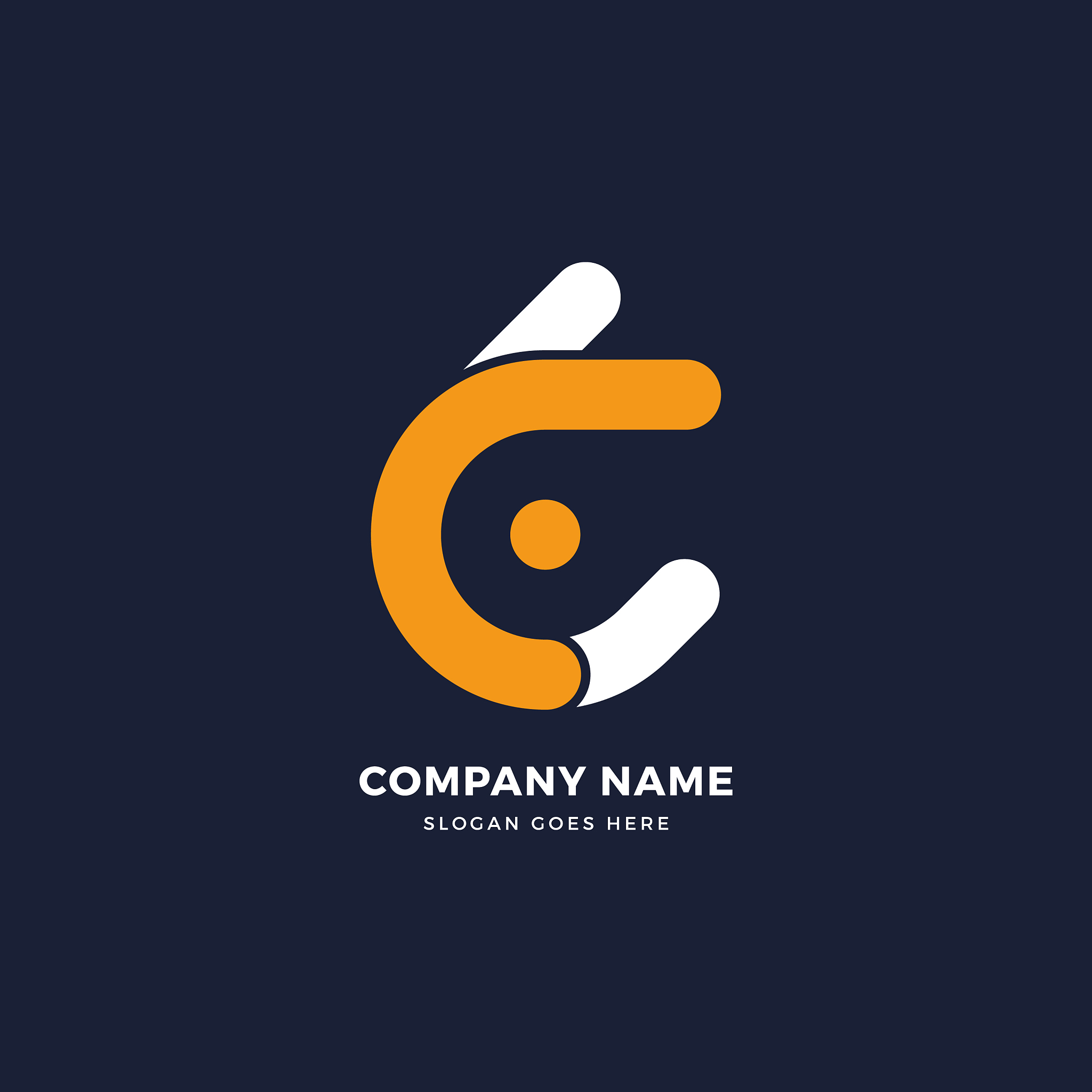 c letter logo design template