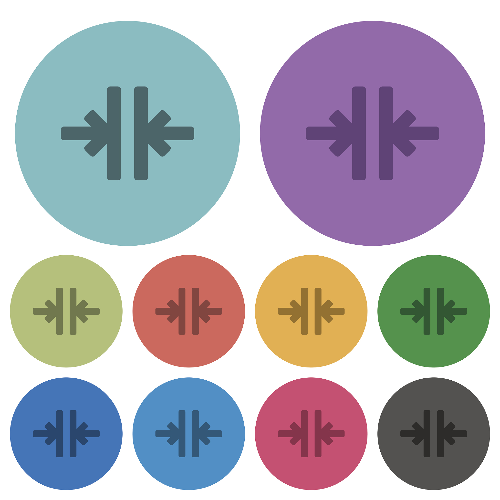color vertical merge flat icons