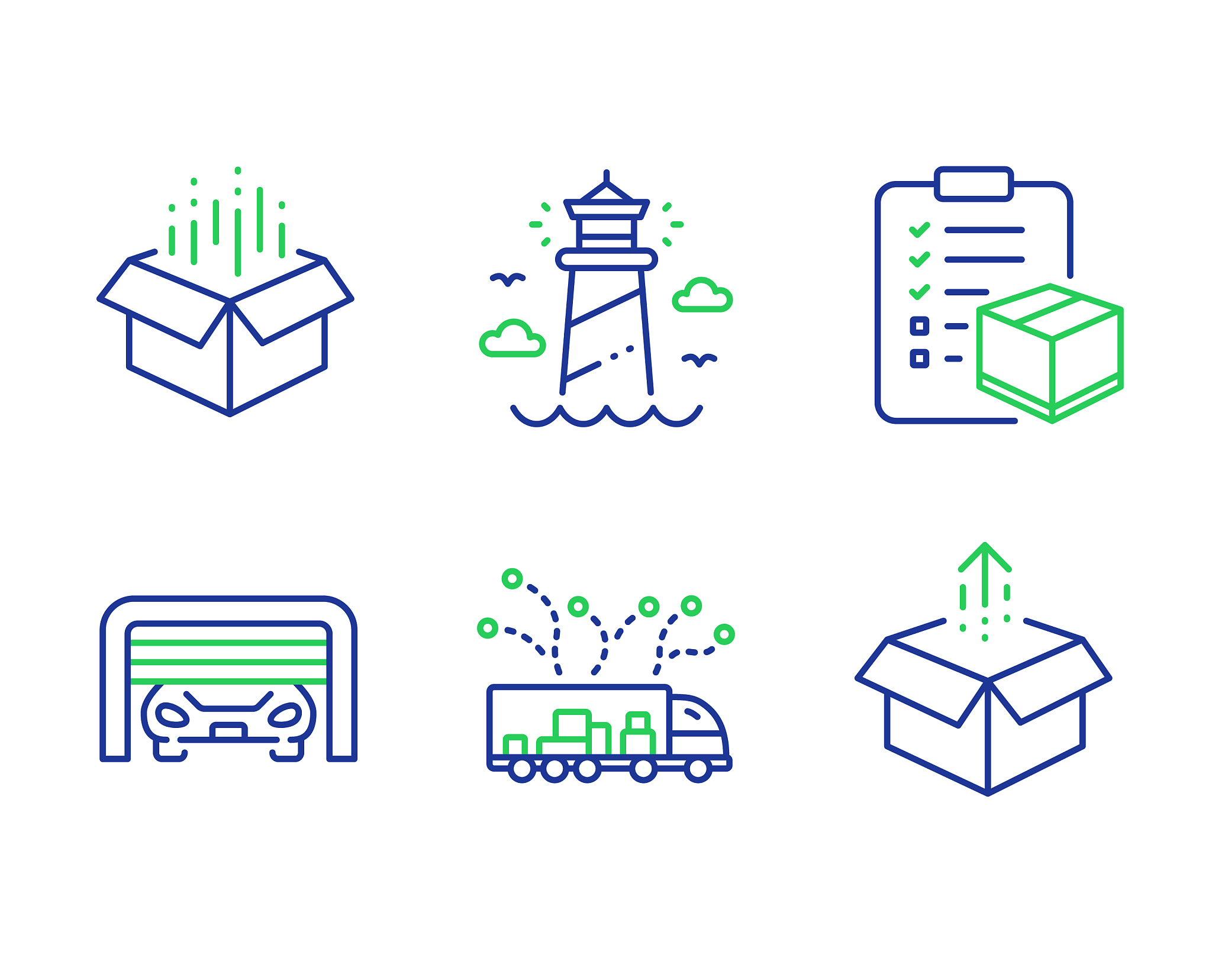 parcel checklist open box and truck delivery