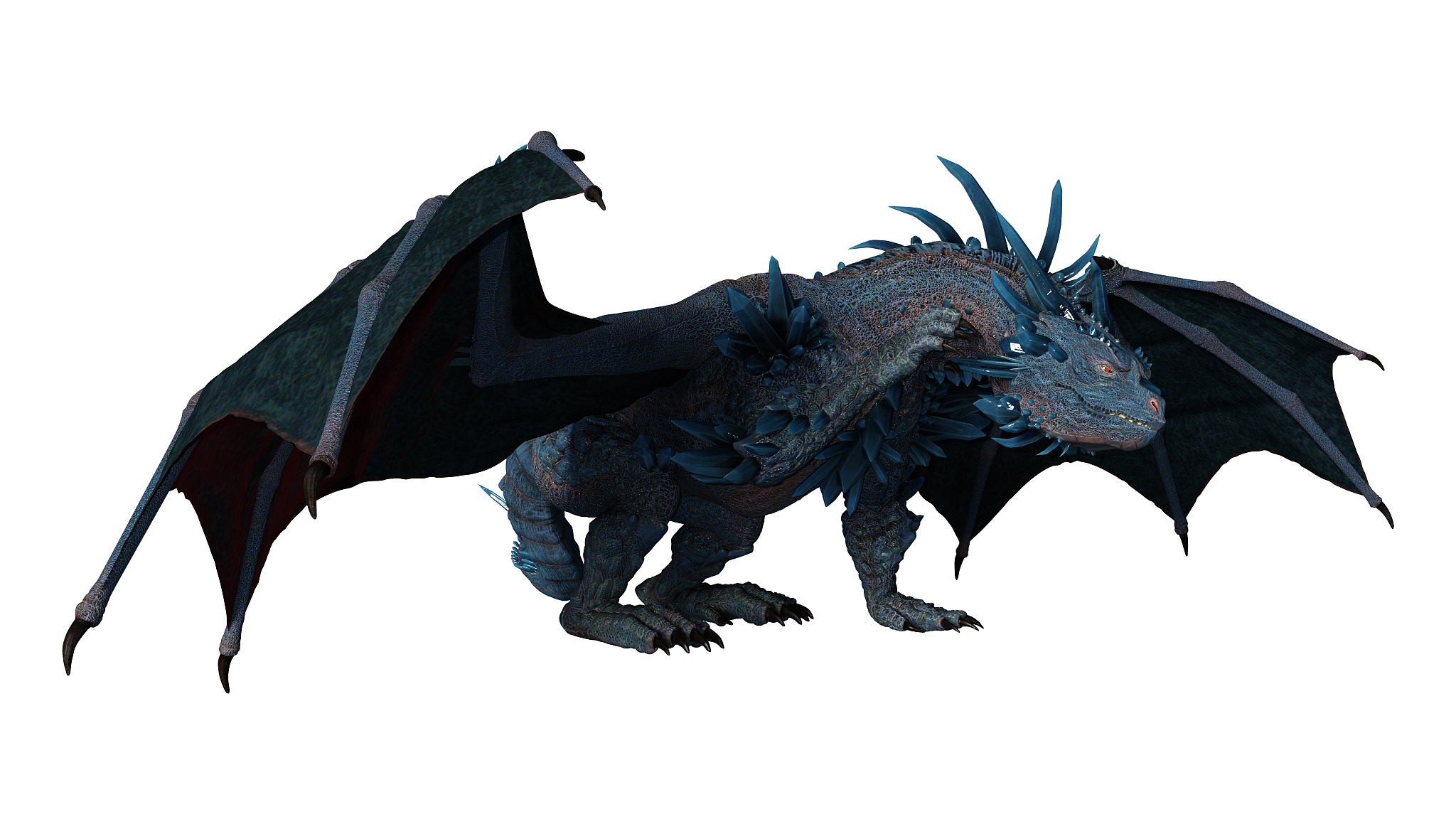 3d illustration fantasy dragon on white