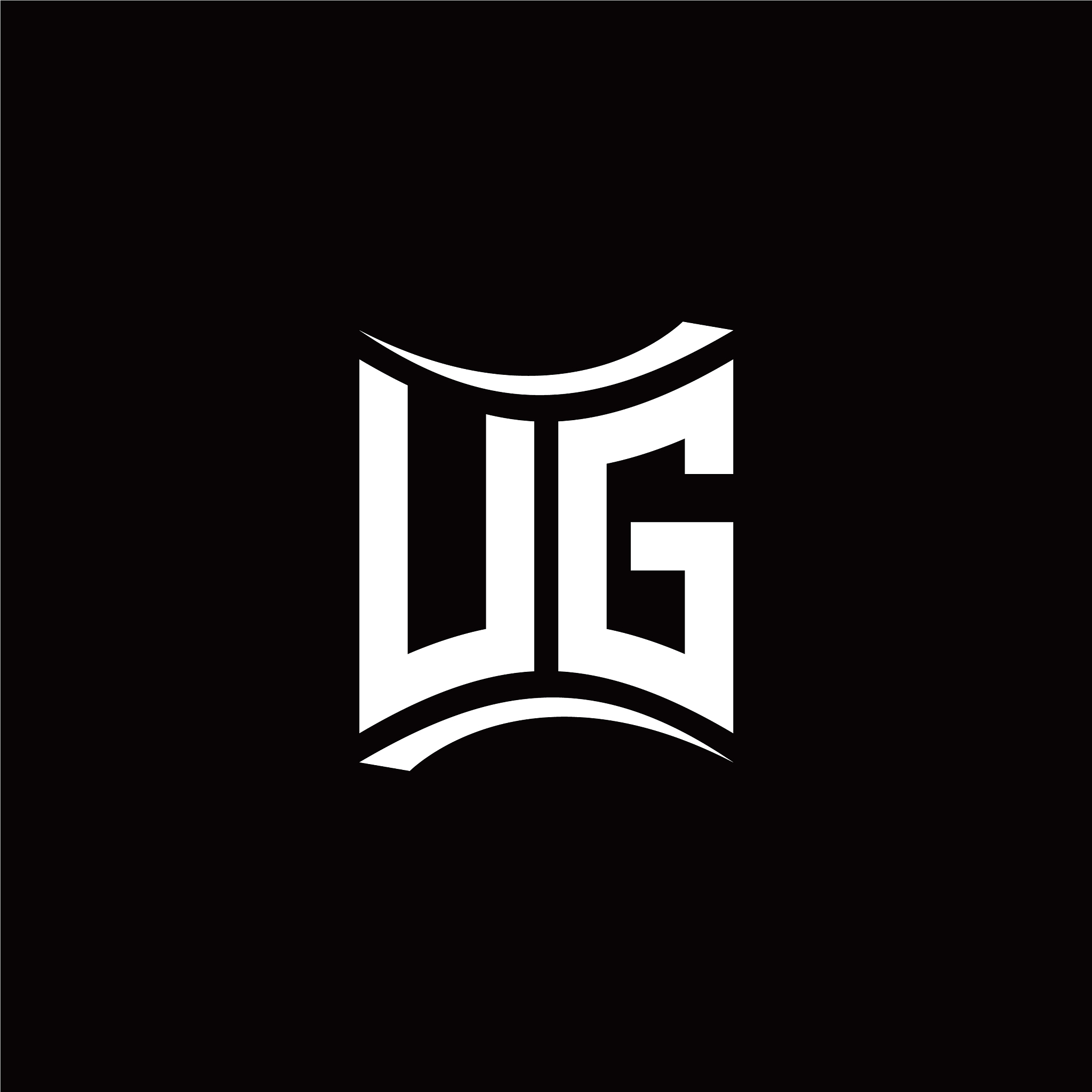 u g initial letter logo design modern template