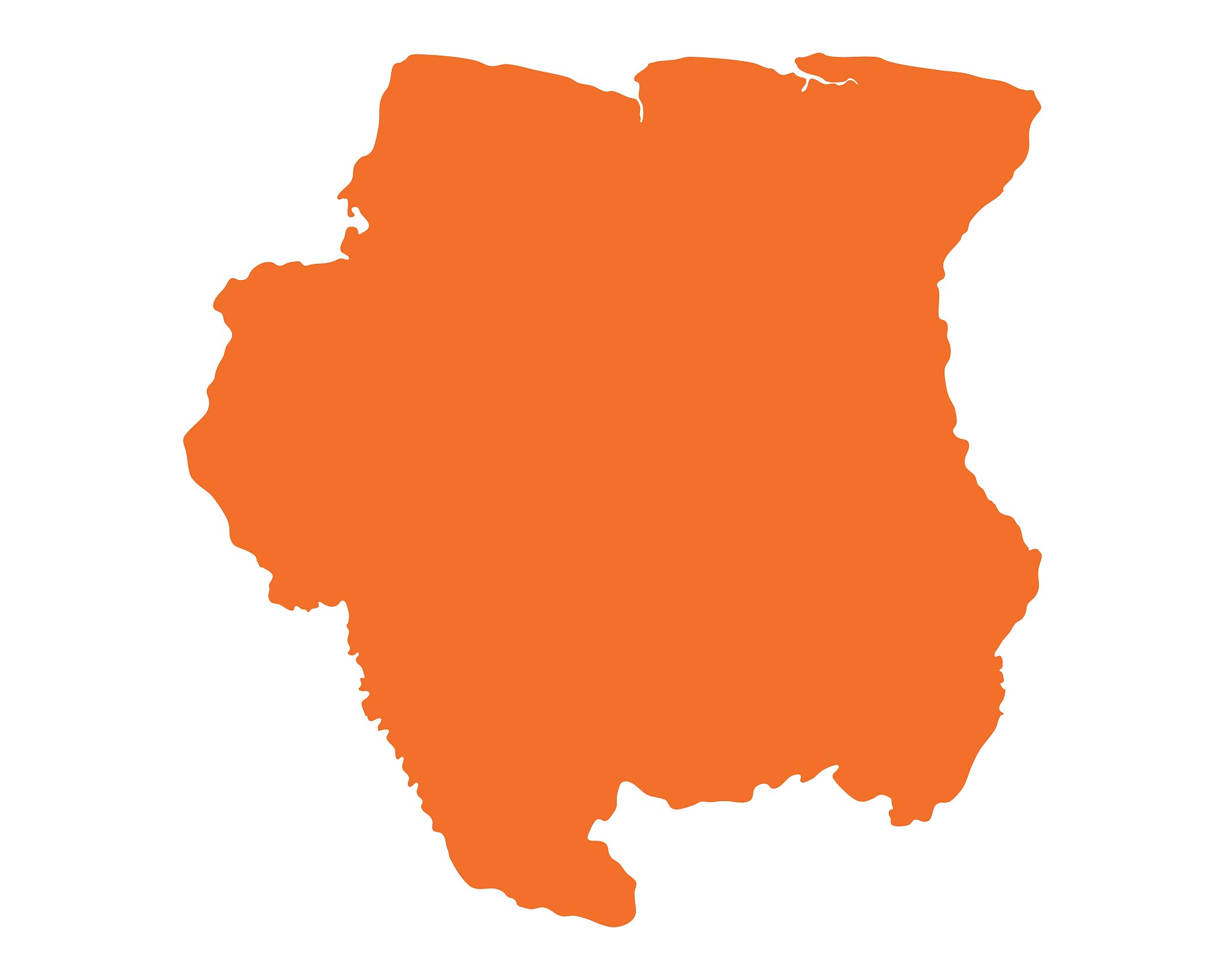 map of suriname