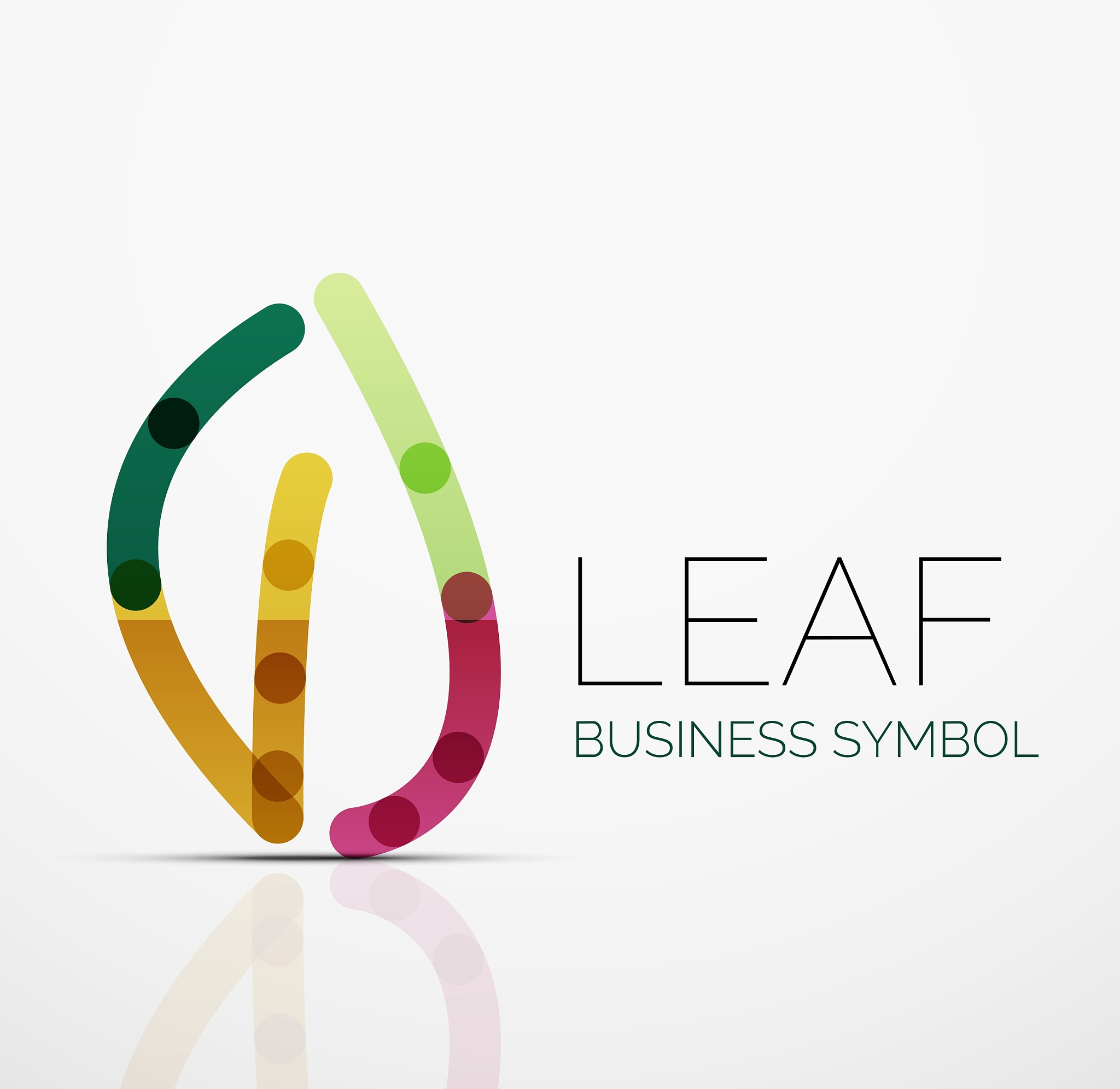 abstract logo idea eco leaf nature plant
