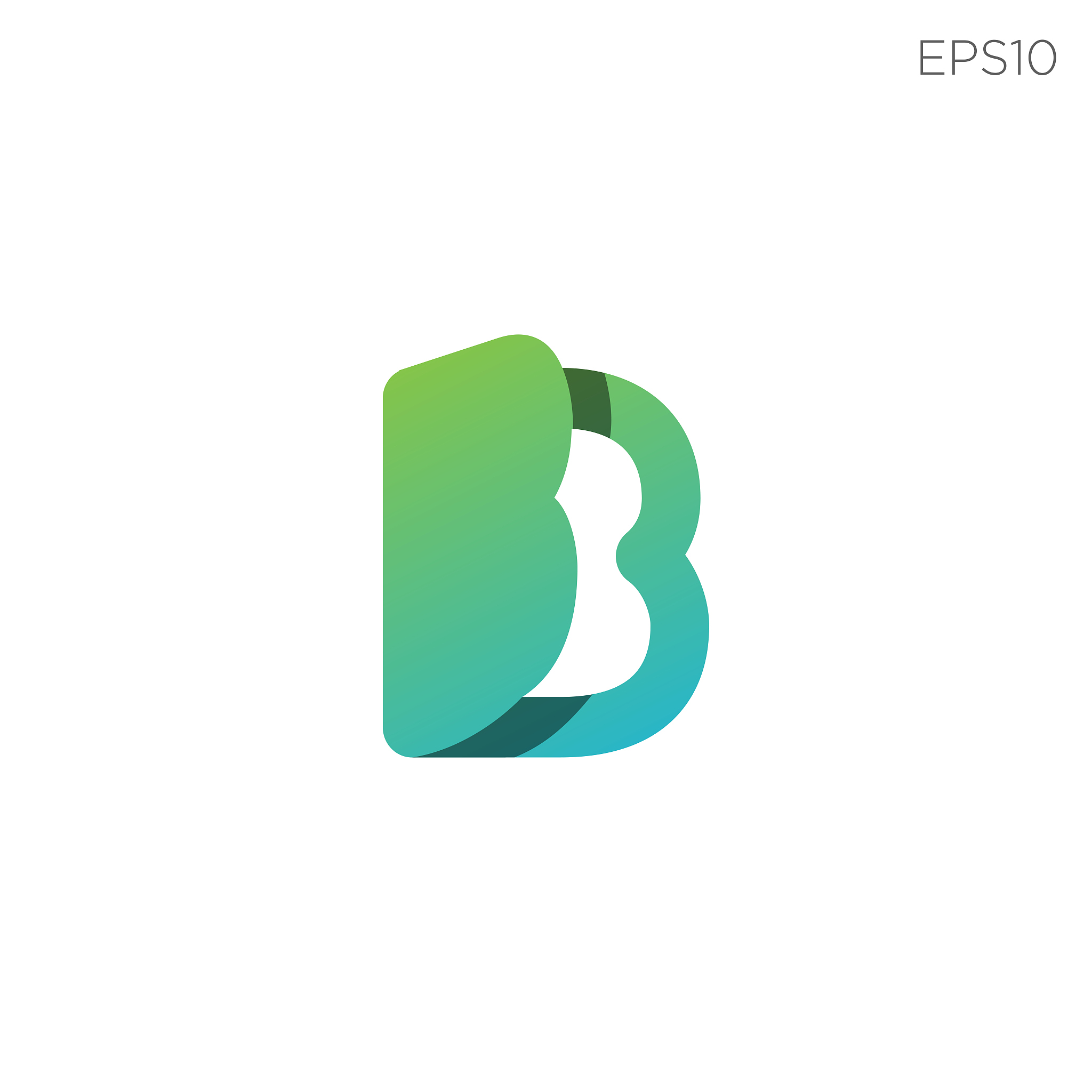 letter b symbol lettermark vector design