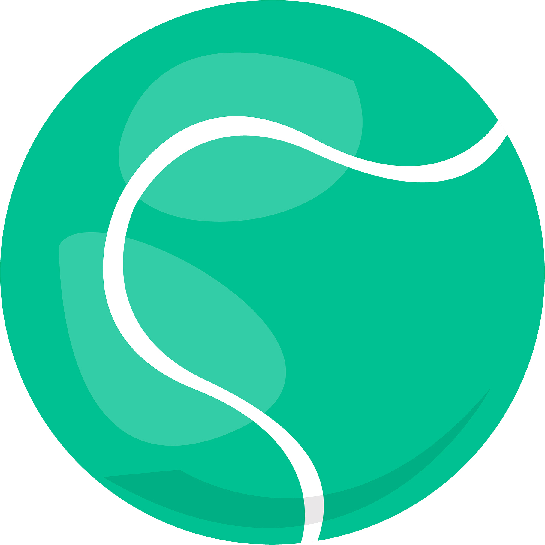 colored tennis ball icon