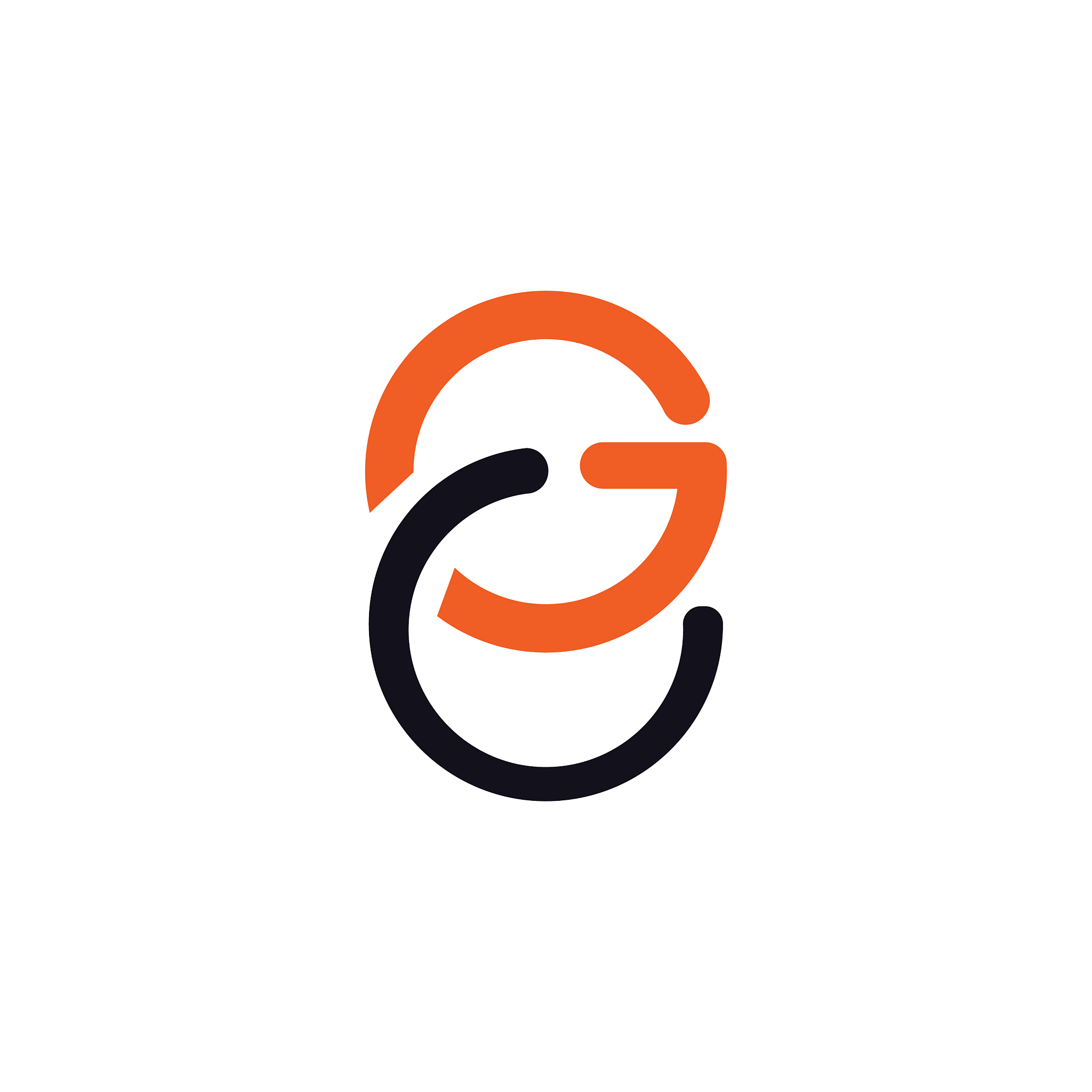 initial letter gc or cg logo design template
