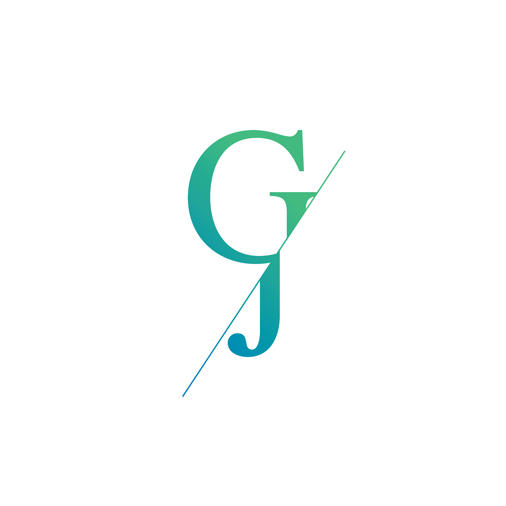 monogram letters j g logo design template