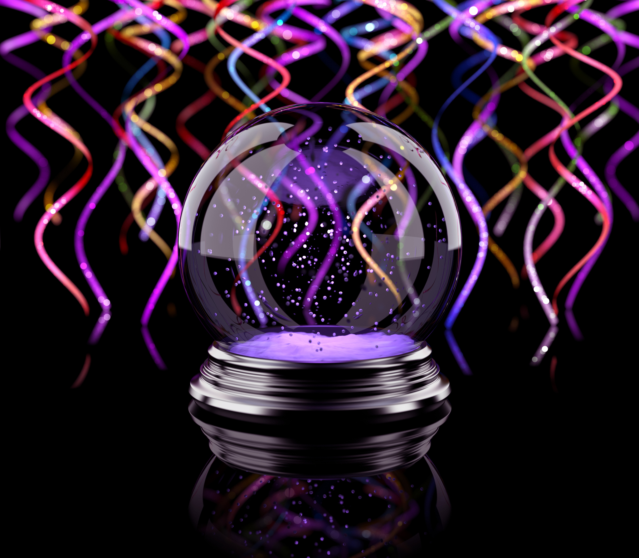 Anime Style Animal Crystal Ball with LED Lamp Base - Perfect Holiday Gift