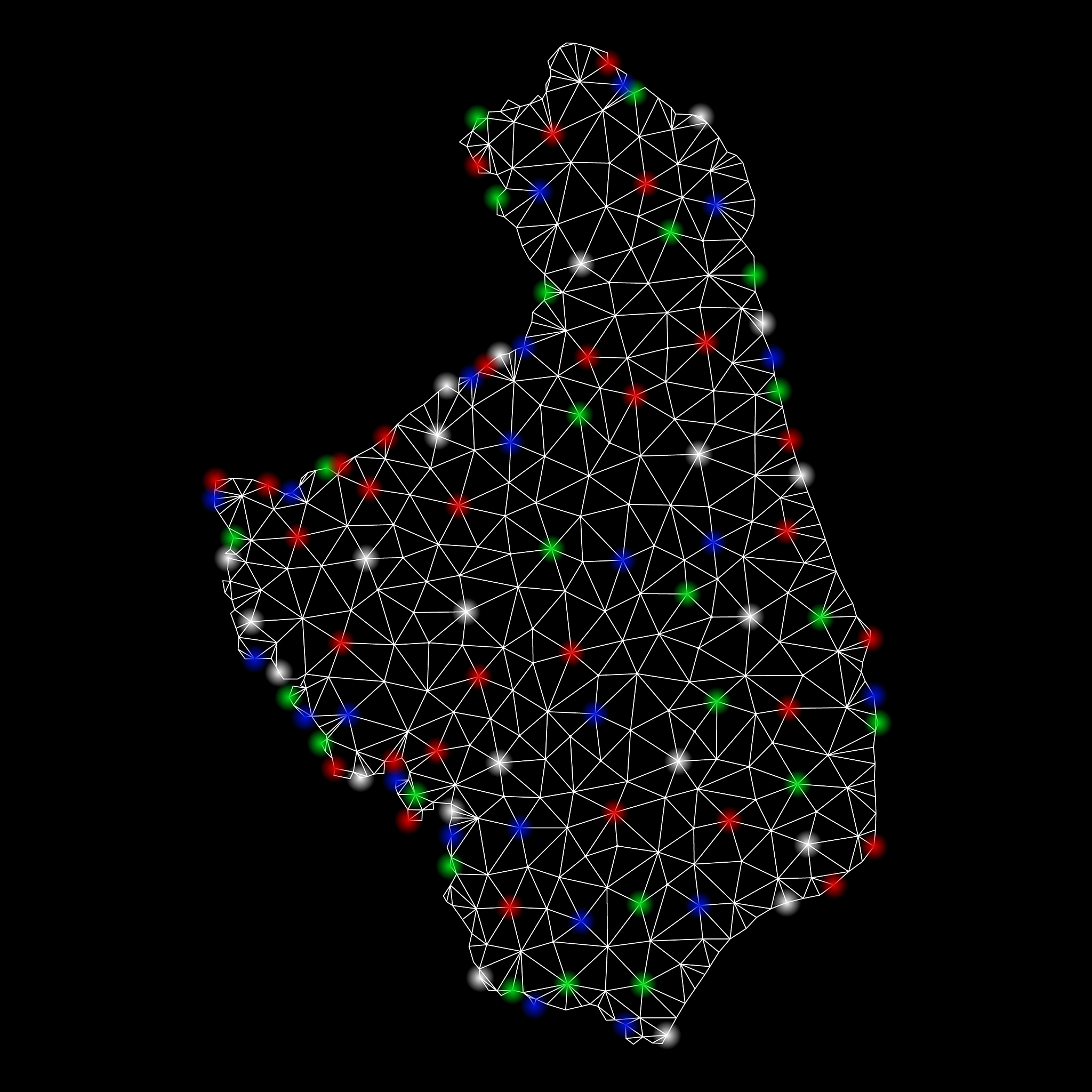 bright mesh carcass podlaskie voivodeship map with