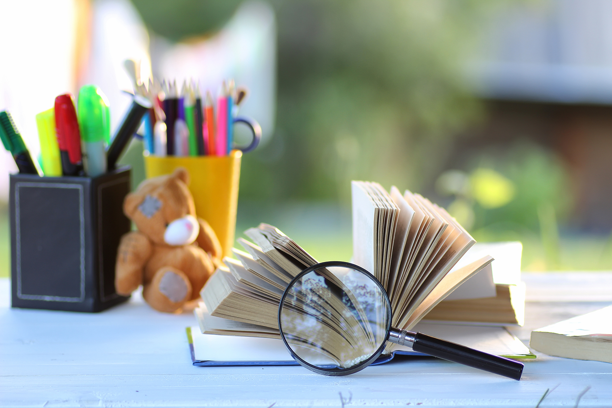 educaion book stack page outdoor