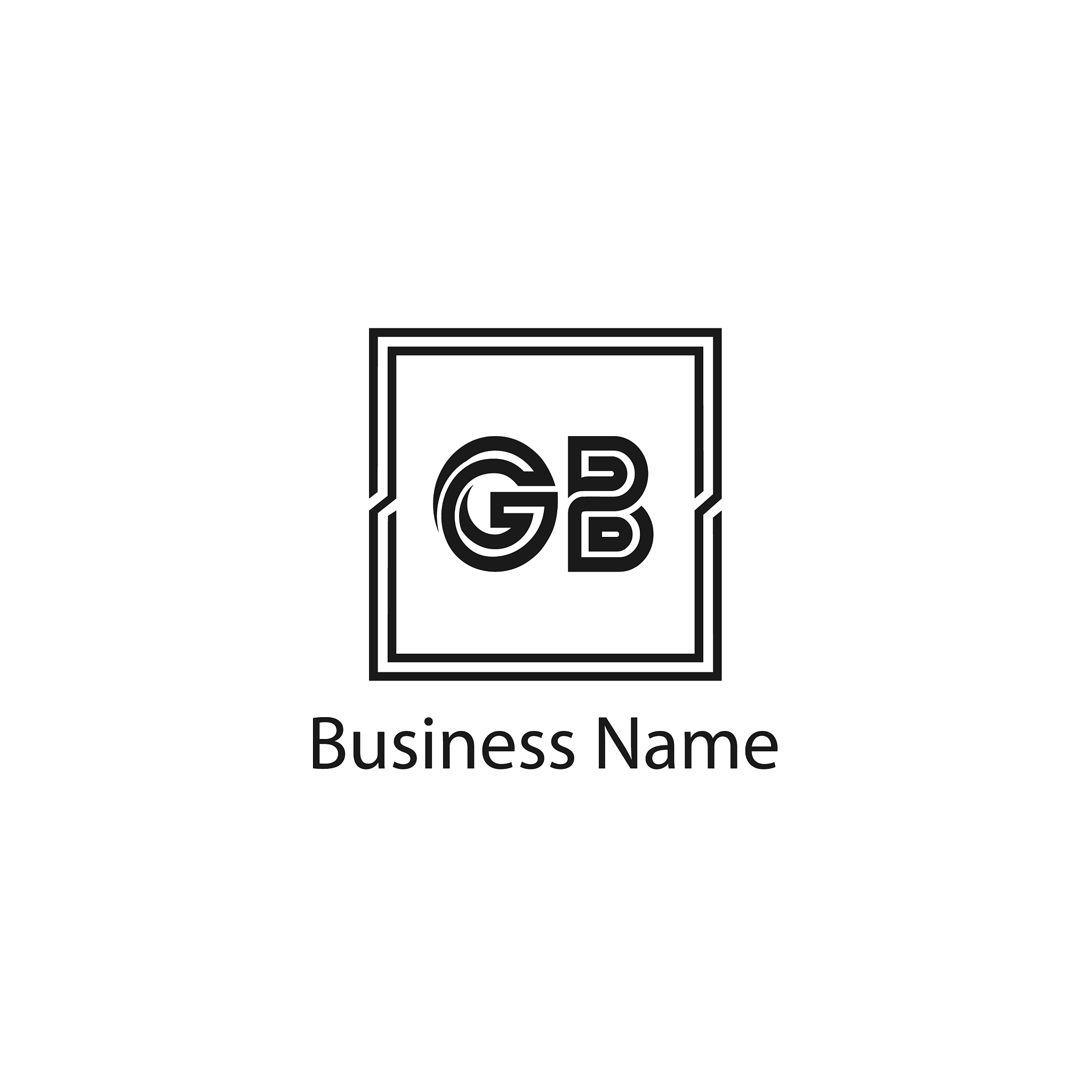 initial letter gb logo template design
