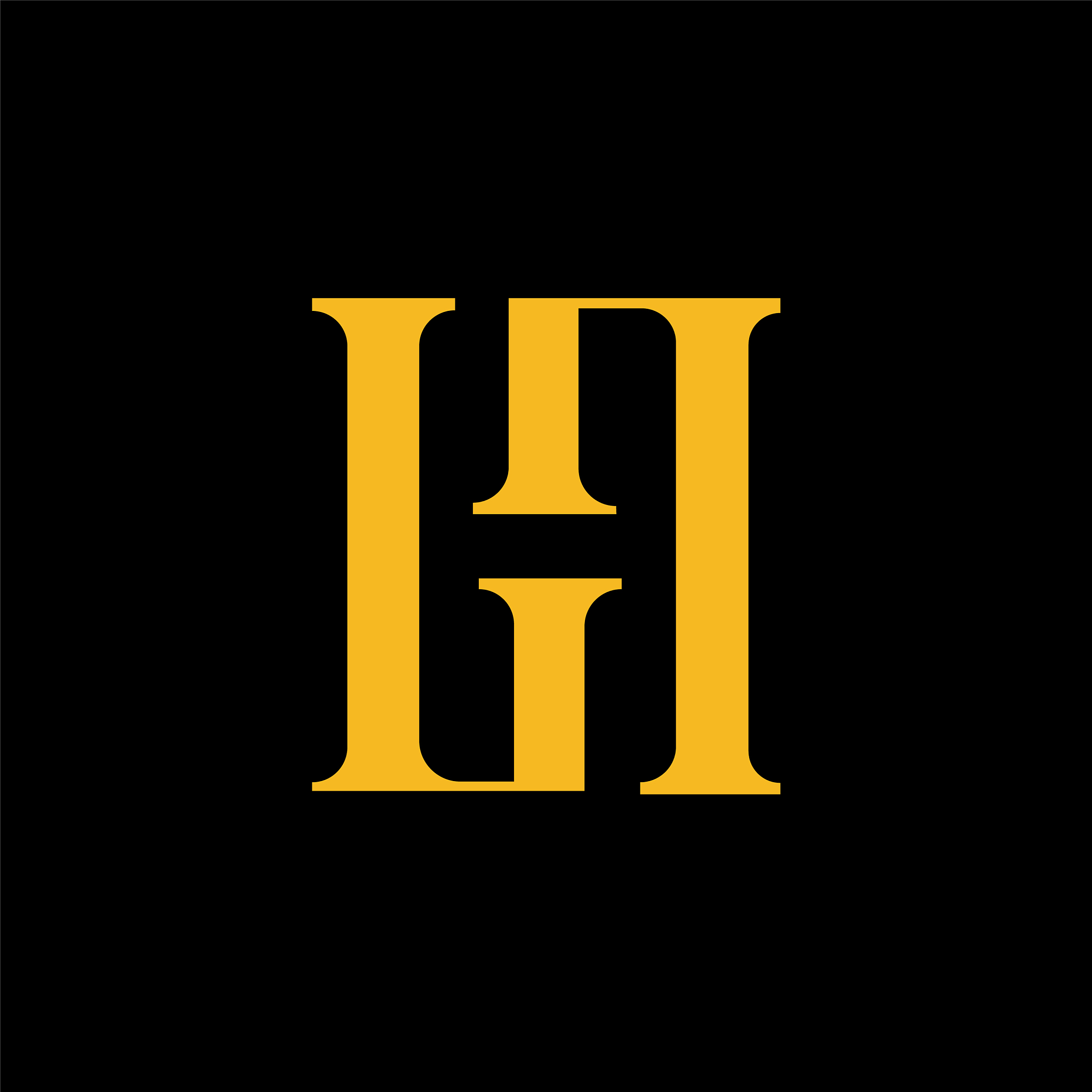 initial letter hh or h logo design template
