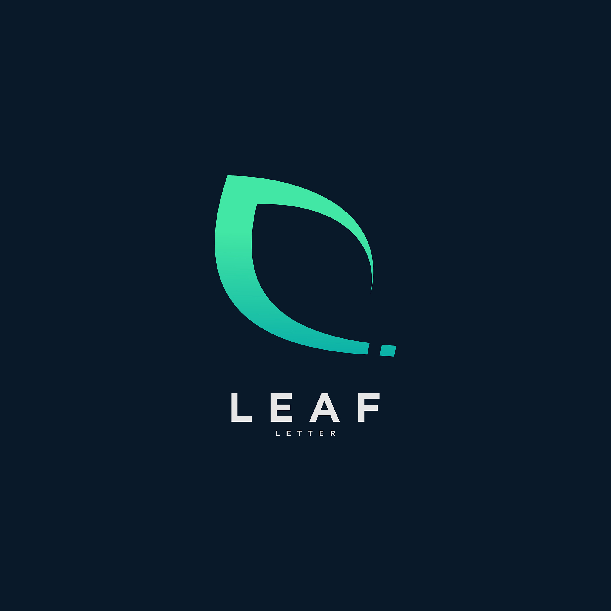 logo leaf gradient colorful style