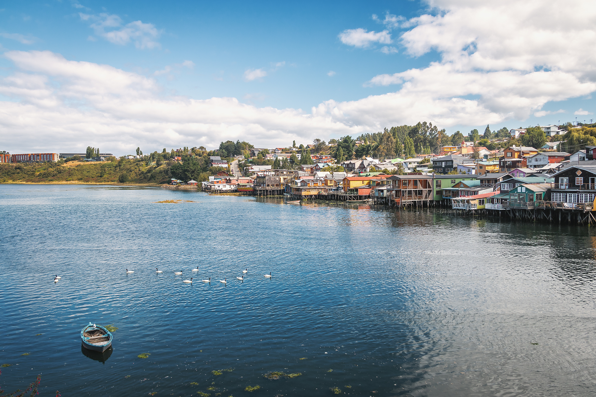 gamboa palafitos stilt houses - castro, chiloe island, chile