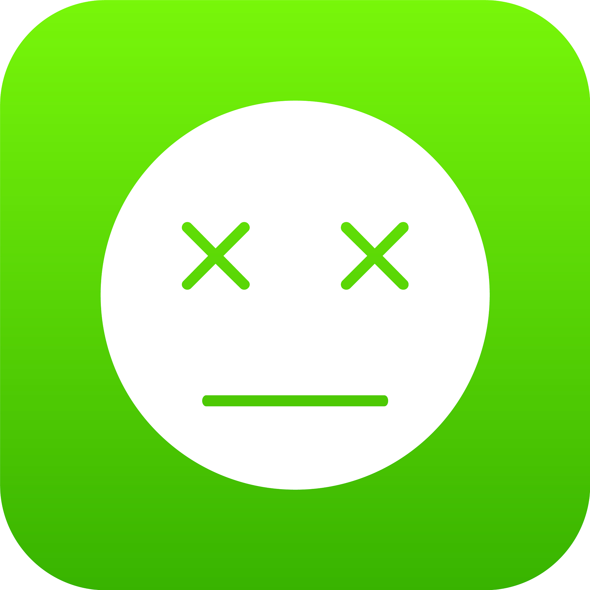 dead emoticon digital green
