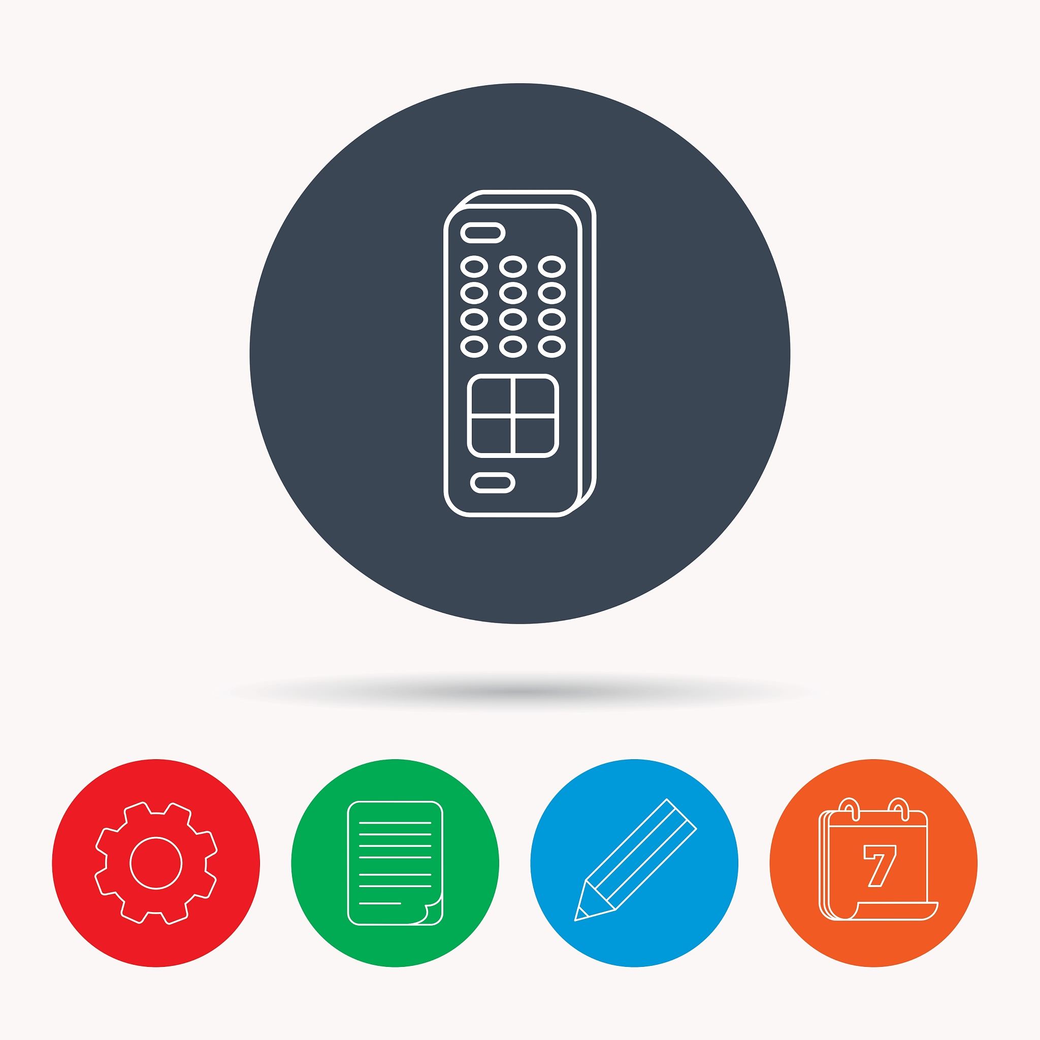 remote control icon tv channels sign
