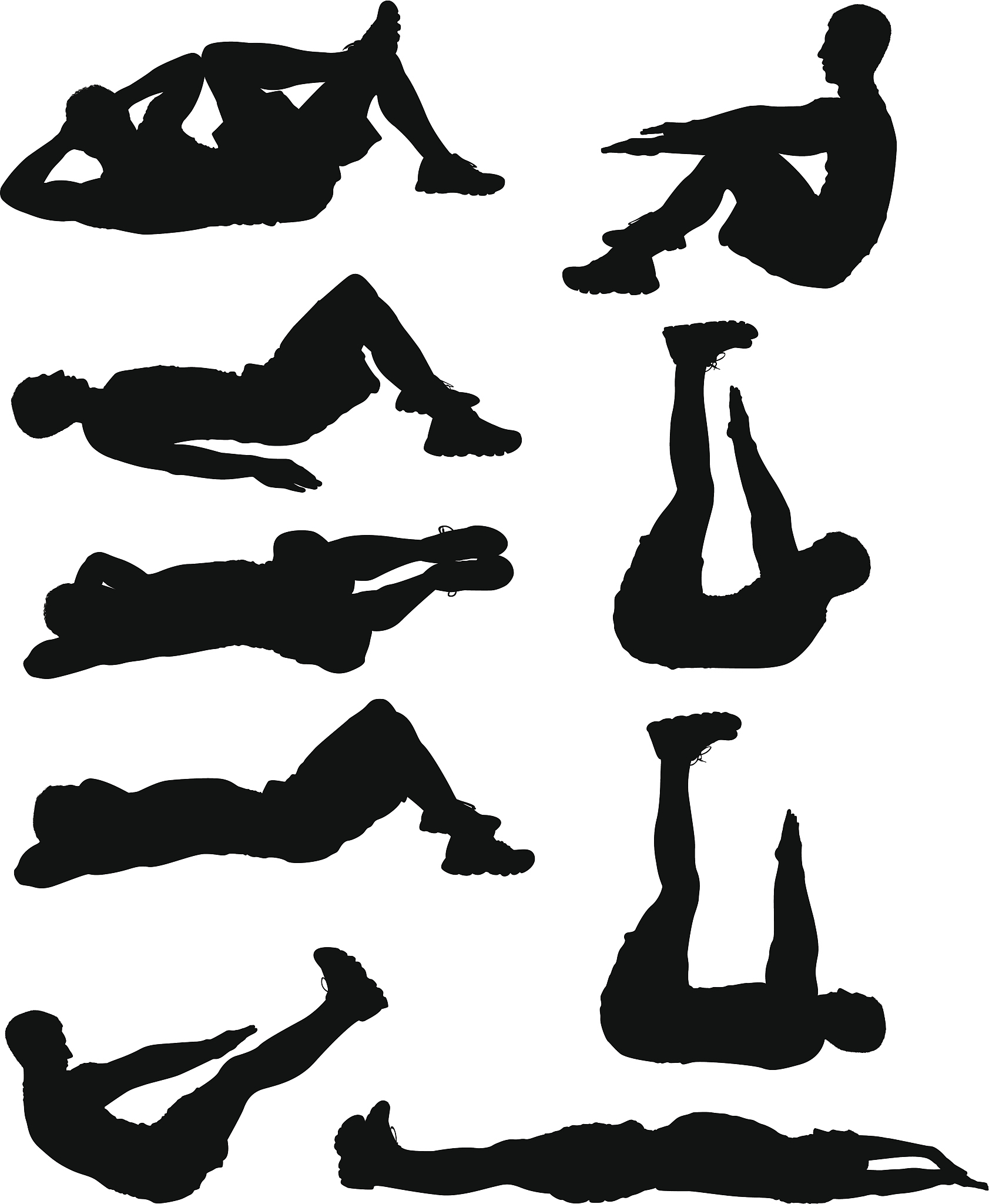 men doing an intense ab workout
