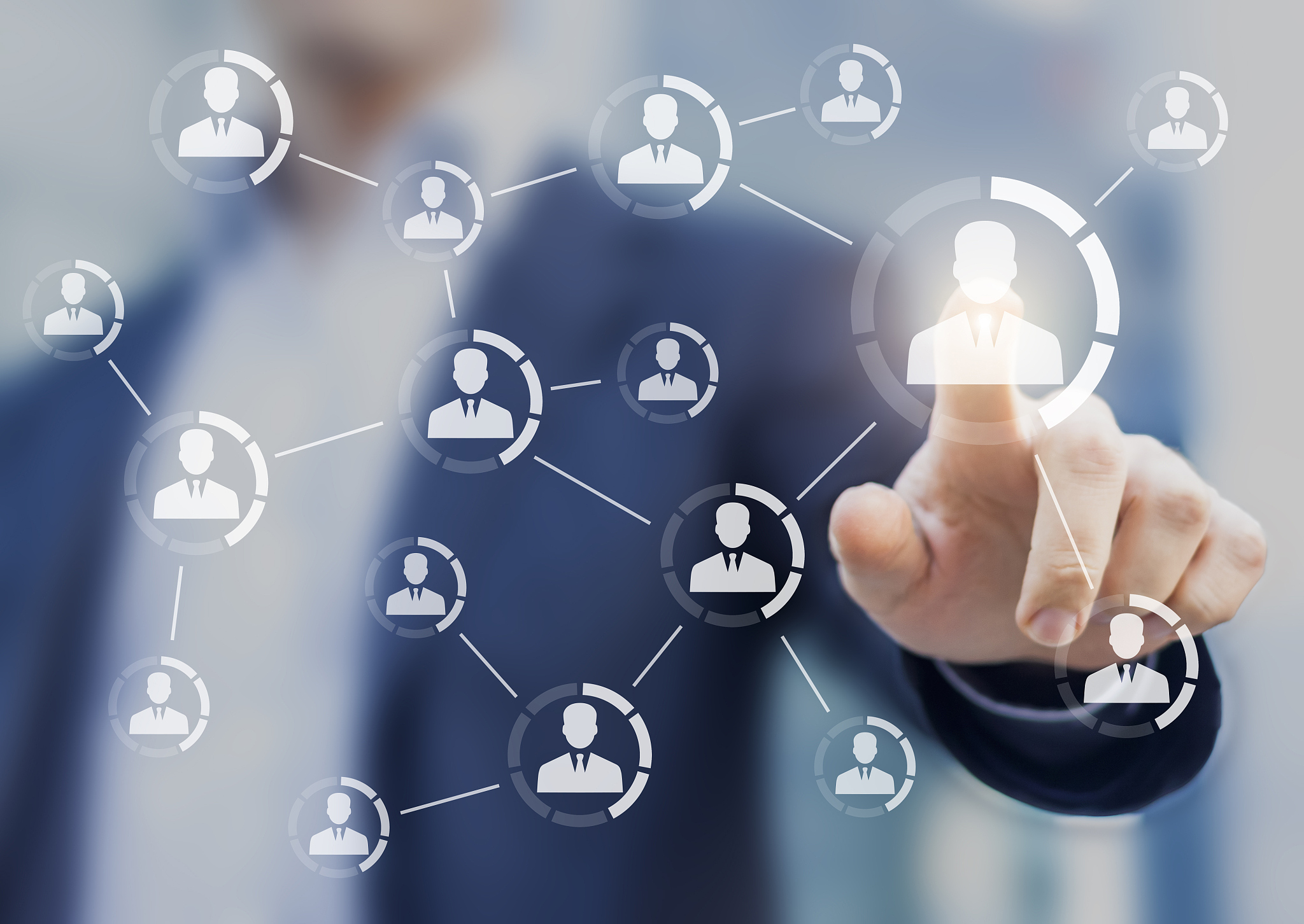 professional networking, connections between business people, te