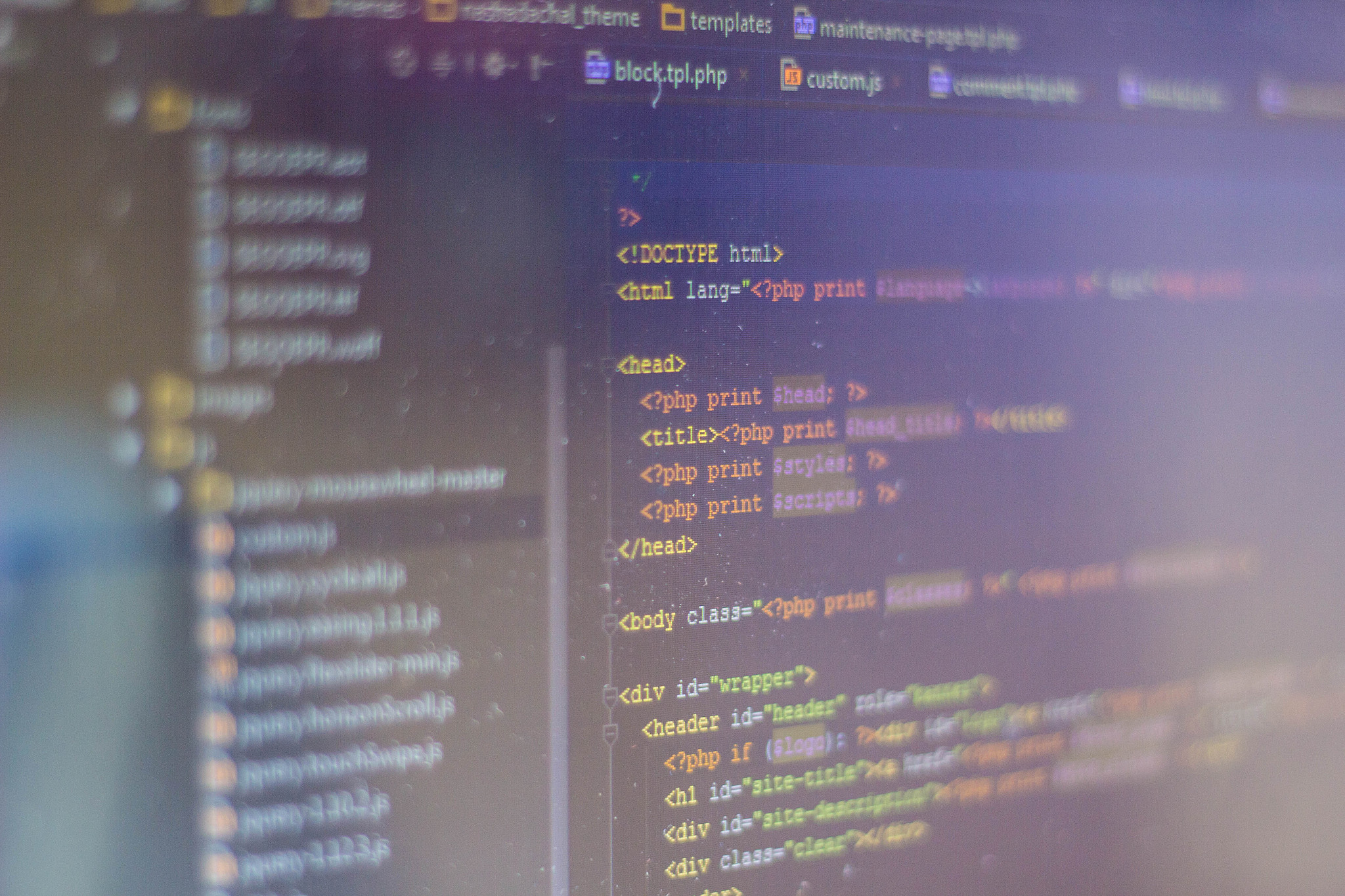 programming code abstract screen of software developer