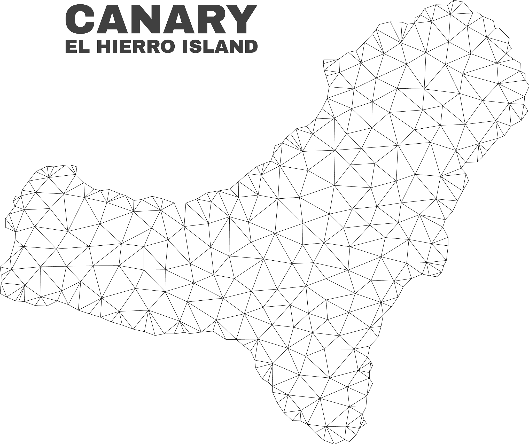 polygonal mesh el hierro island map