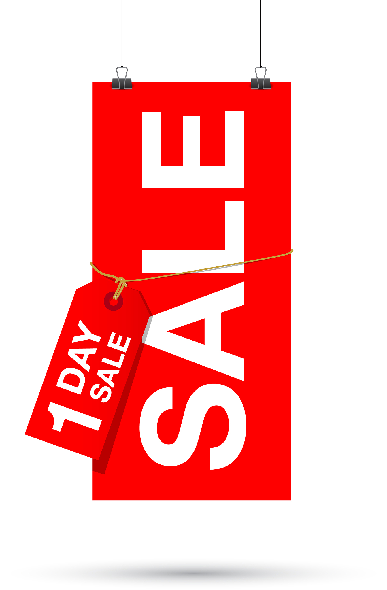 one day sale sign