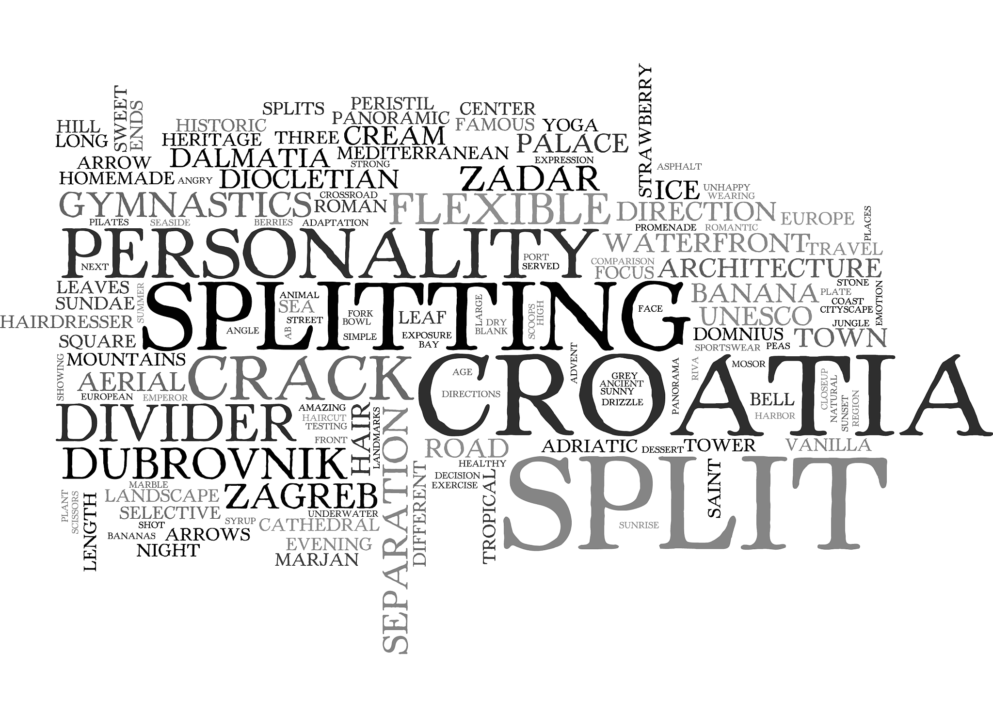 splitting word cloud concept