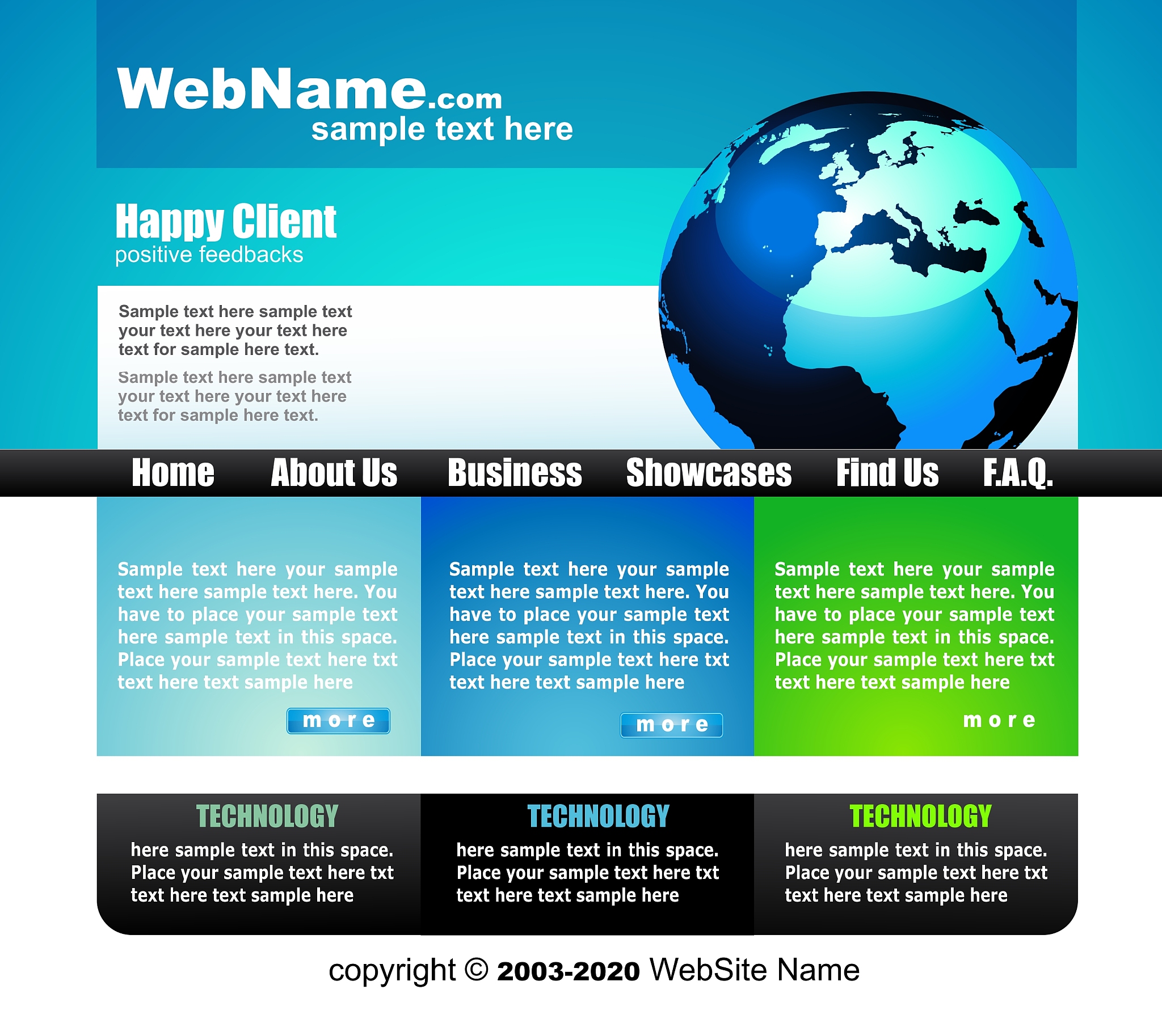 business website template