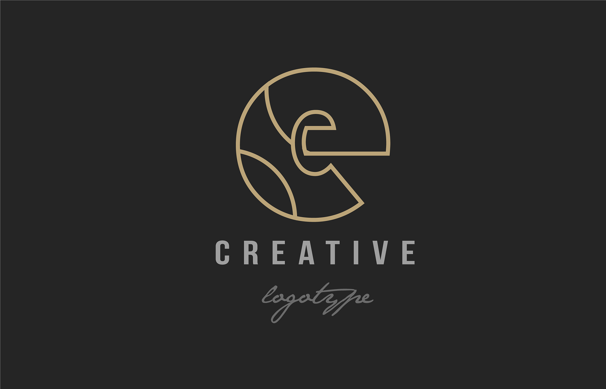 black and yellow gold alphabet letter e logo