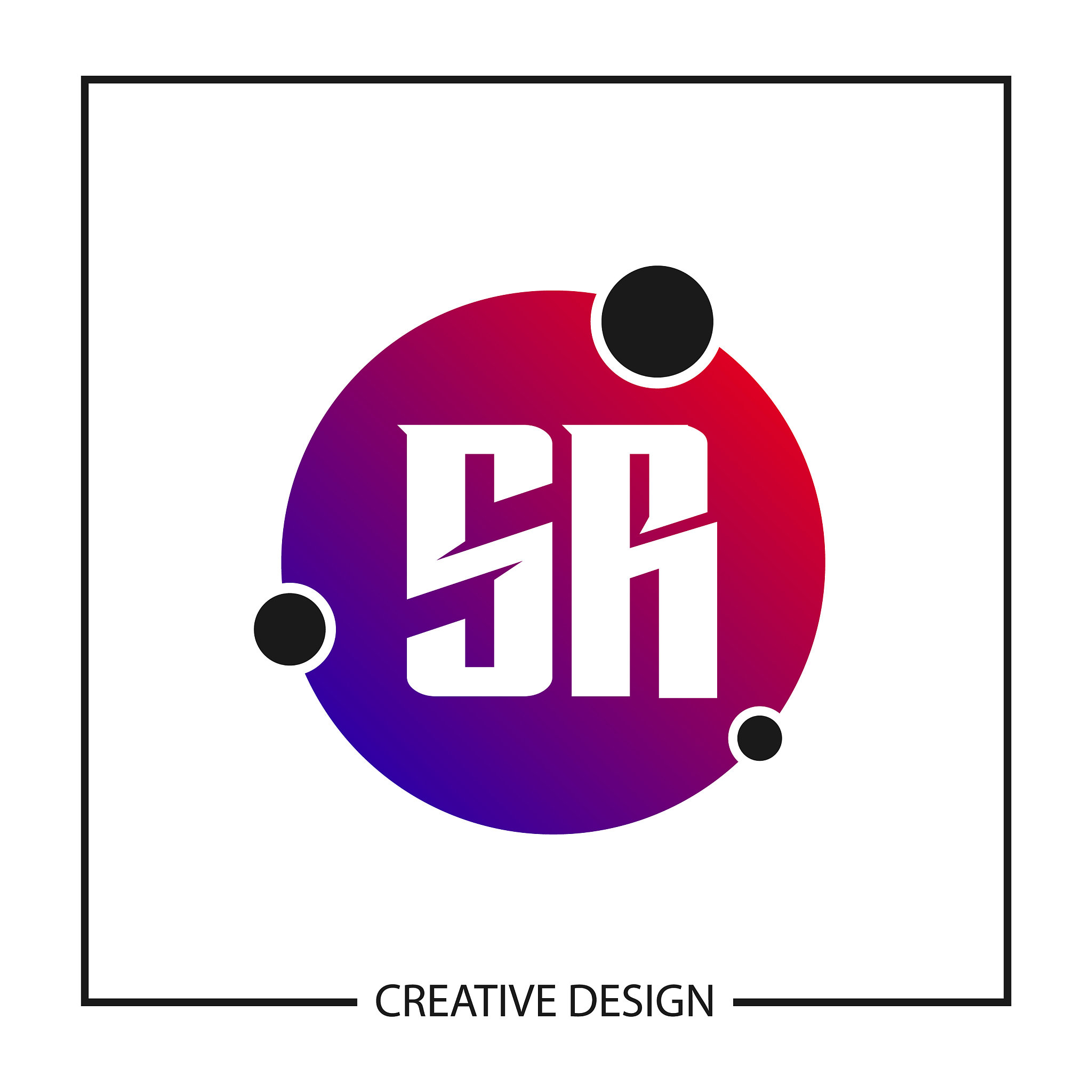 initial letter sr logo template design