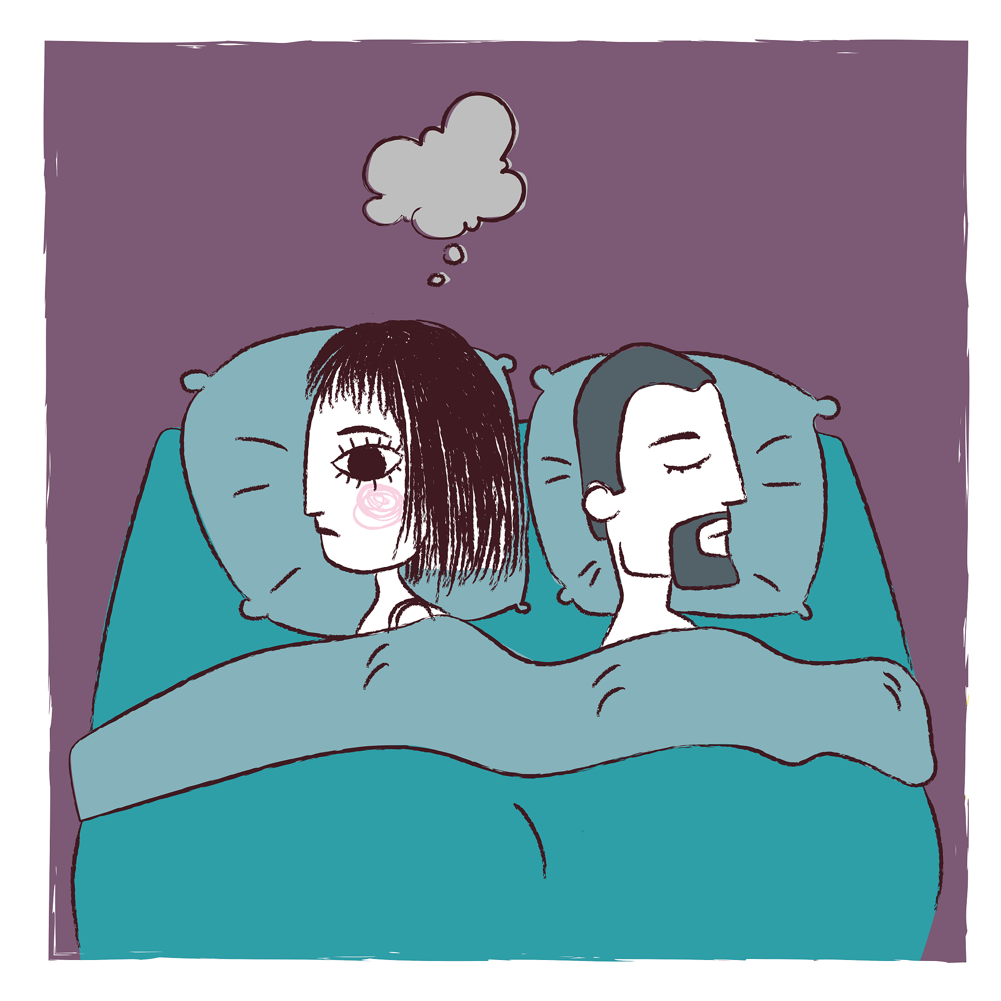 sleepless woman