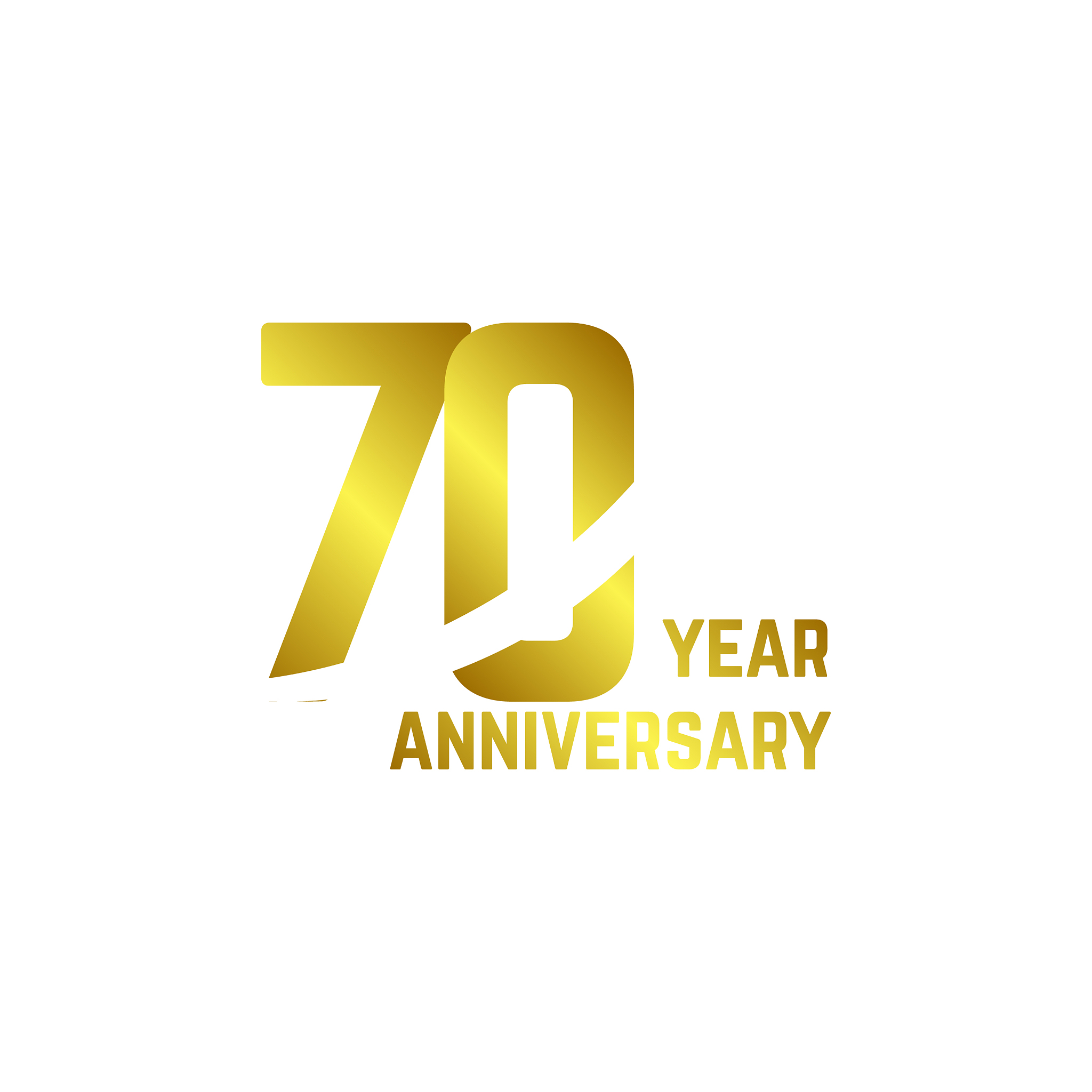 70 year anniversary logo template design