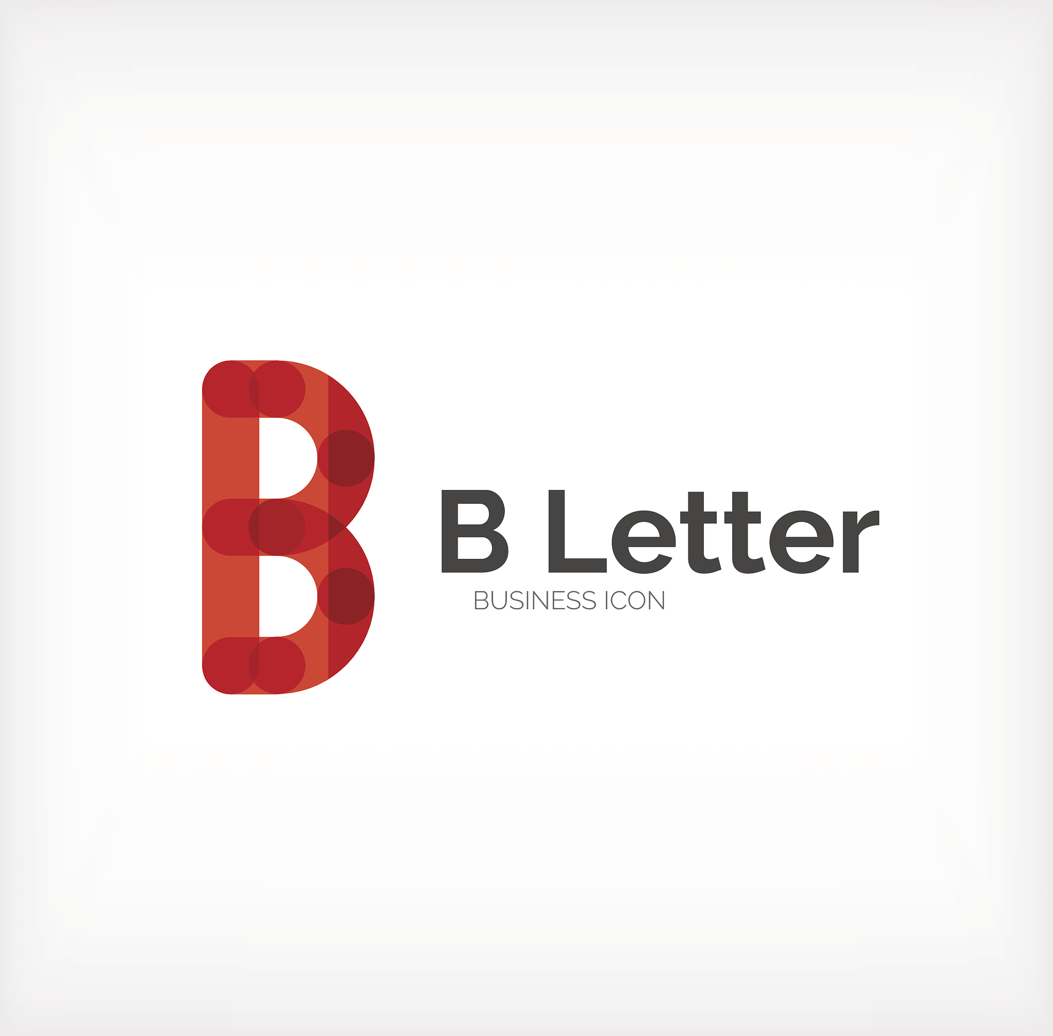b letter icon, minimal line design