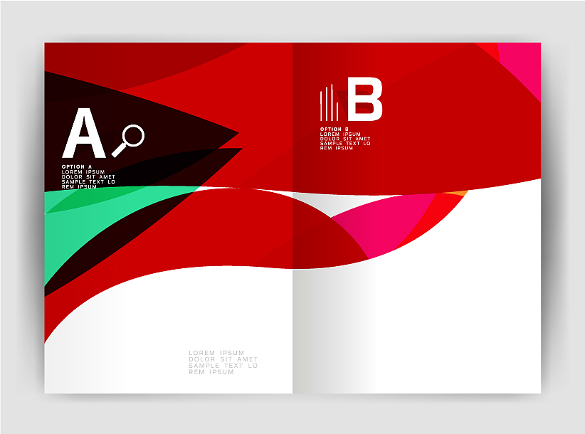 wave design business brochure or annual report