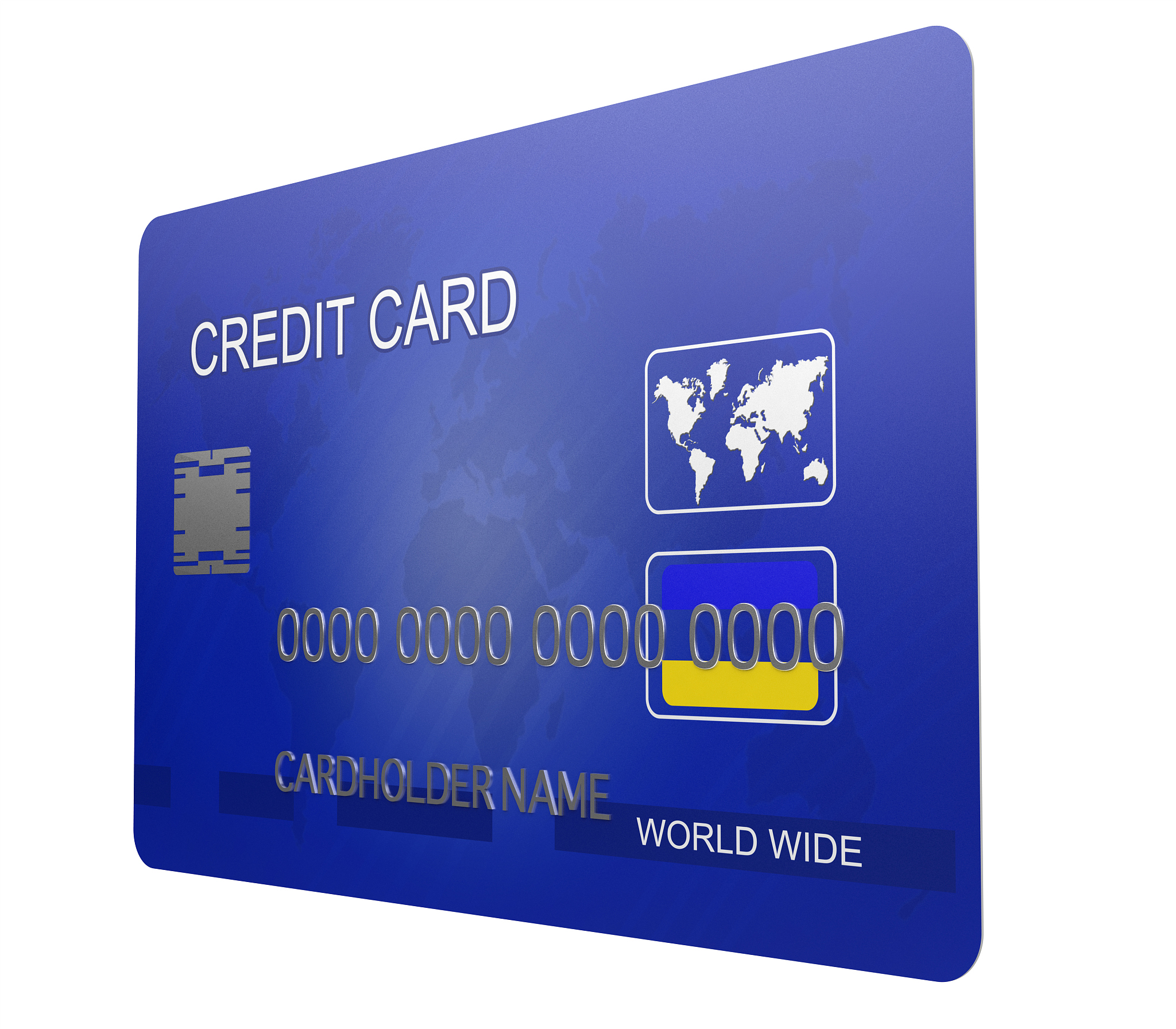 credit card isolated