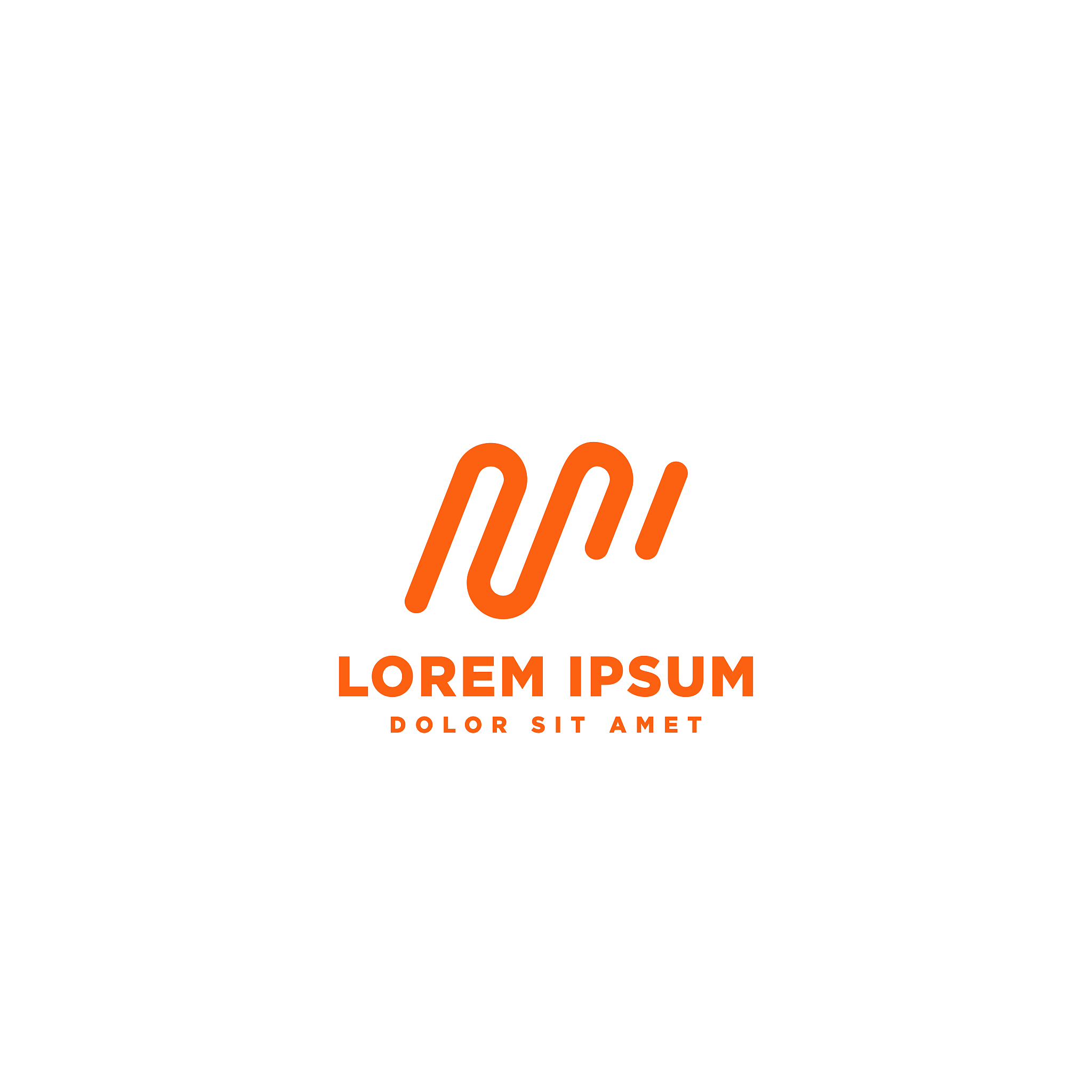 letter m mm monogram icon design minimal