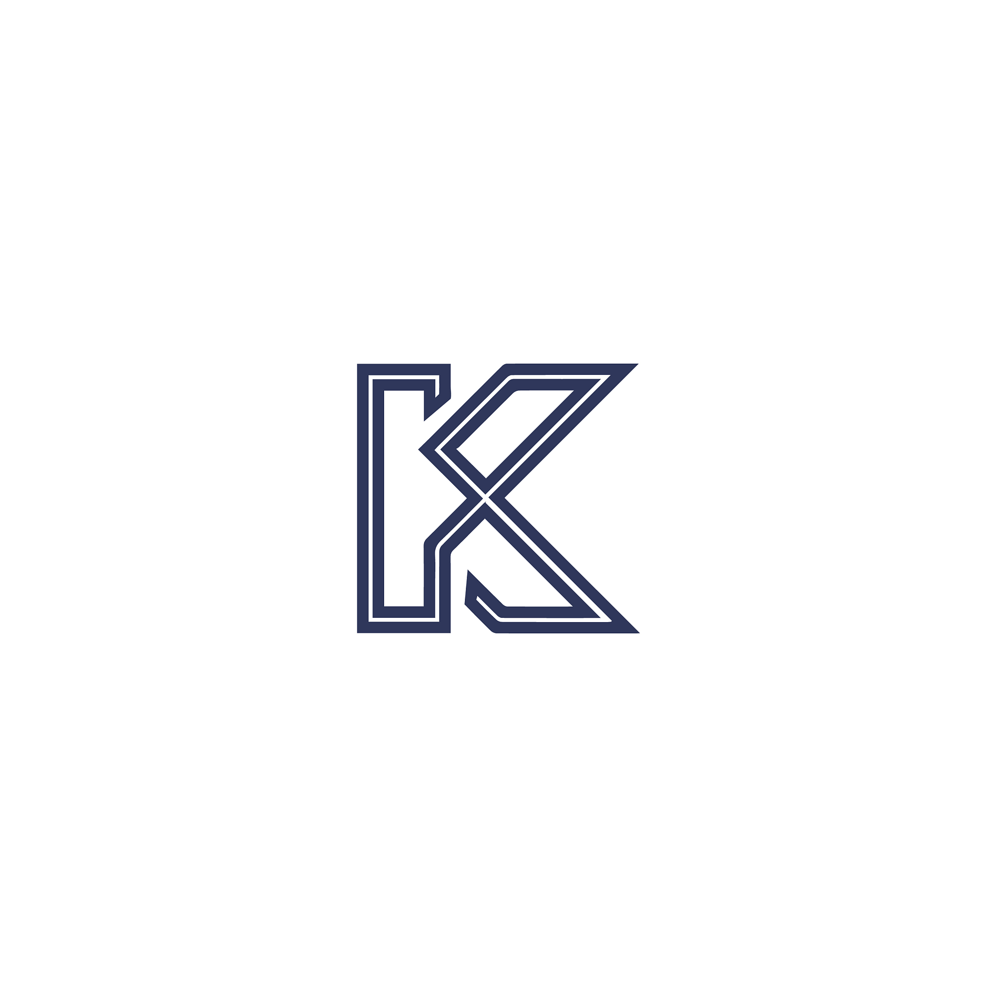 initial letter k logo design template