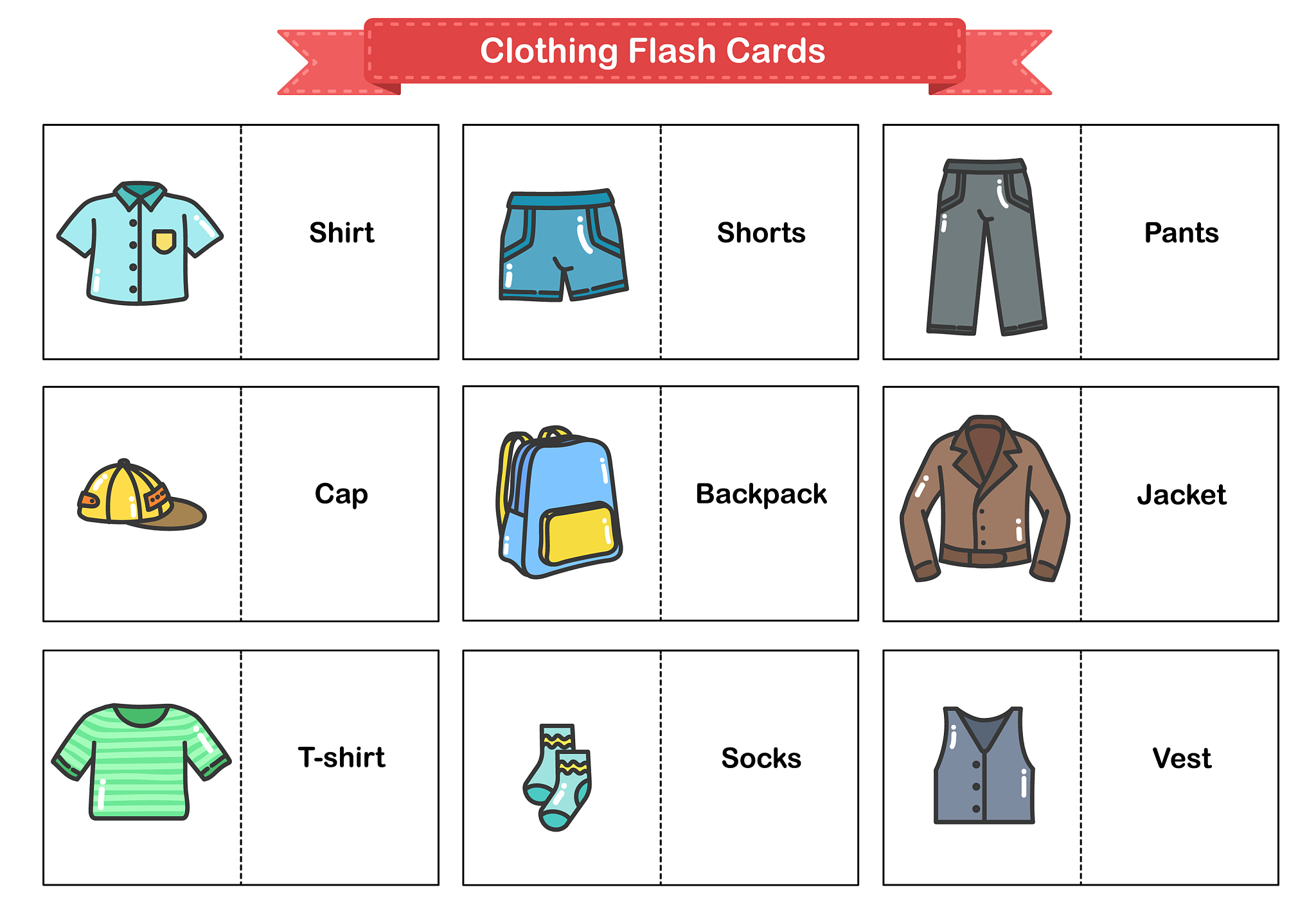 服装的英文单词是什么？ - 答案是'clothing'