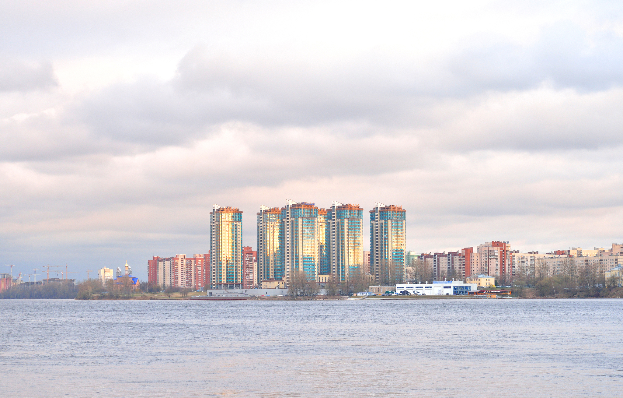 view of neva river, st.petersburg.