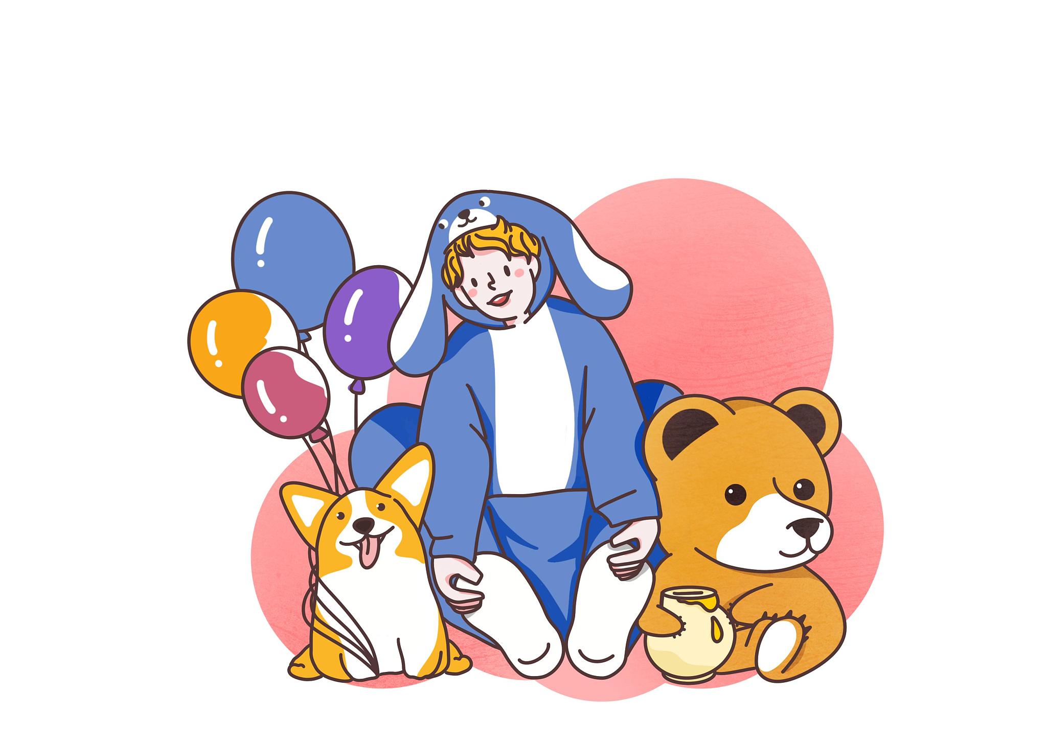 穿睡衣的男生