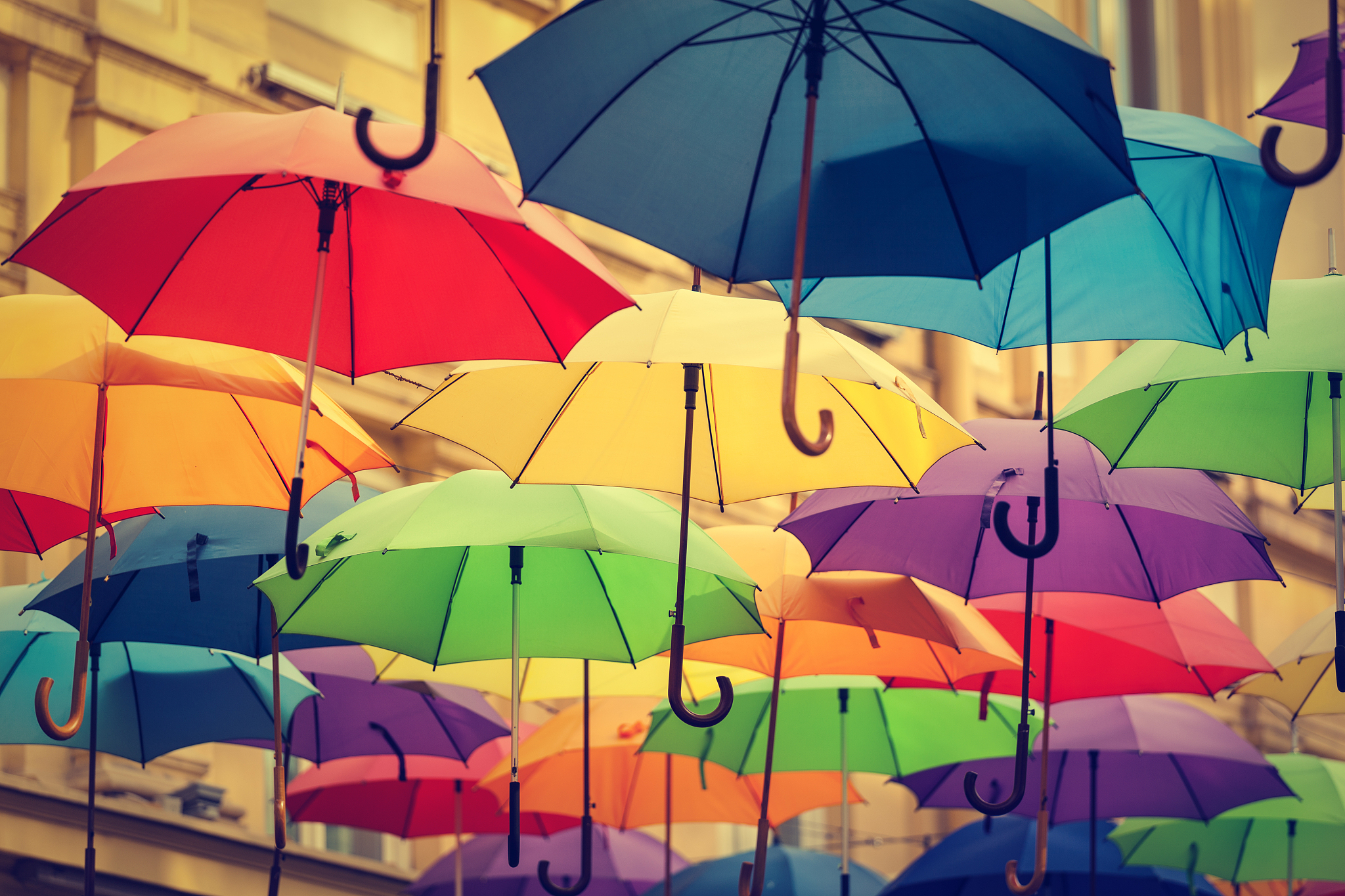 colorful umbrellas