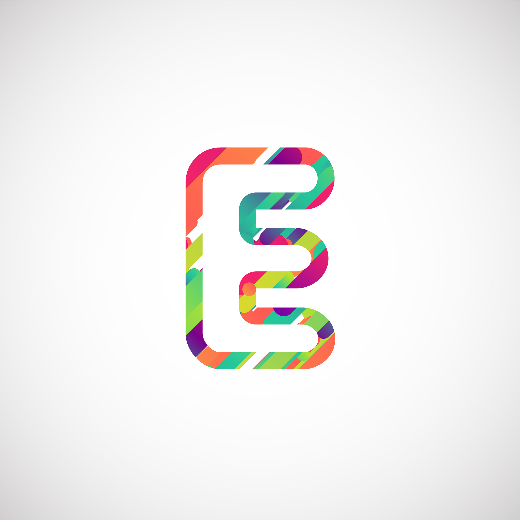 colorful character from a typeset, vector illustration