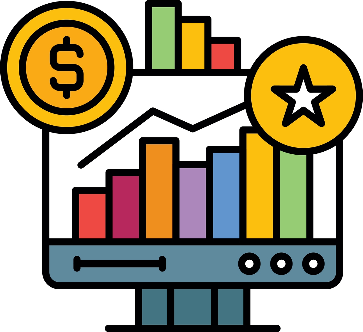 illustrate the differences between stock and bonds