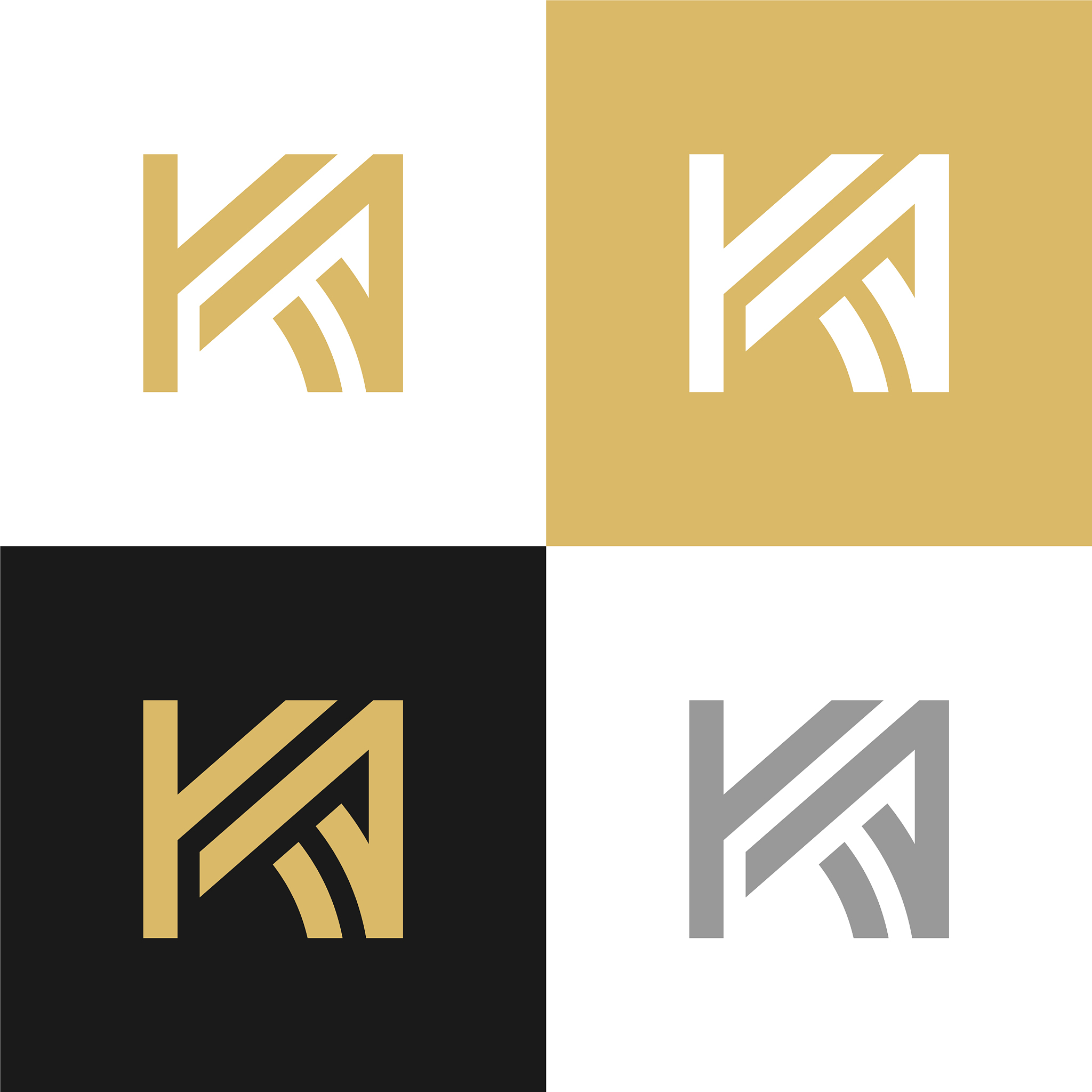 ka letter logo design template