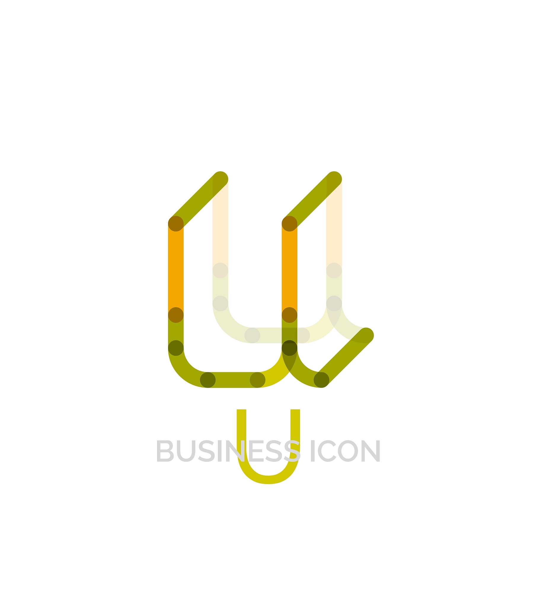 minimal u font or letter logo design