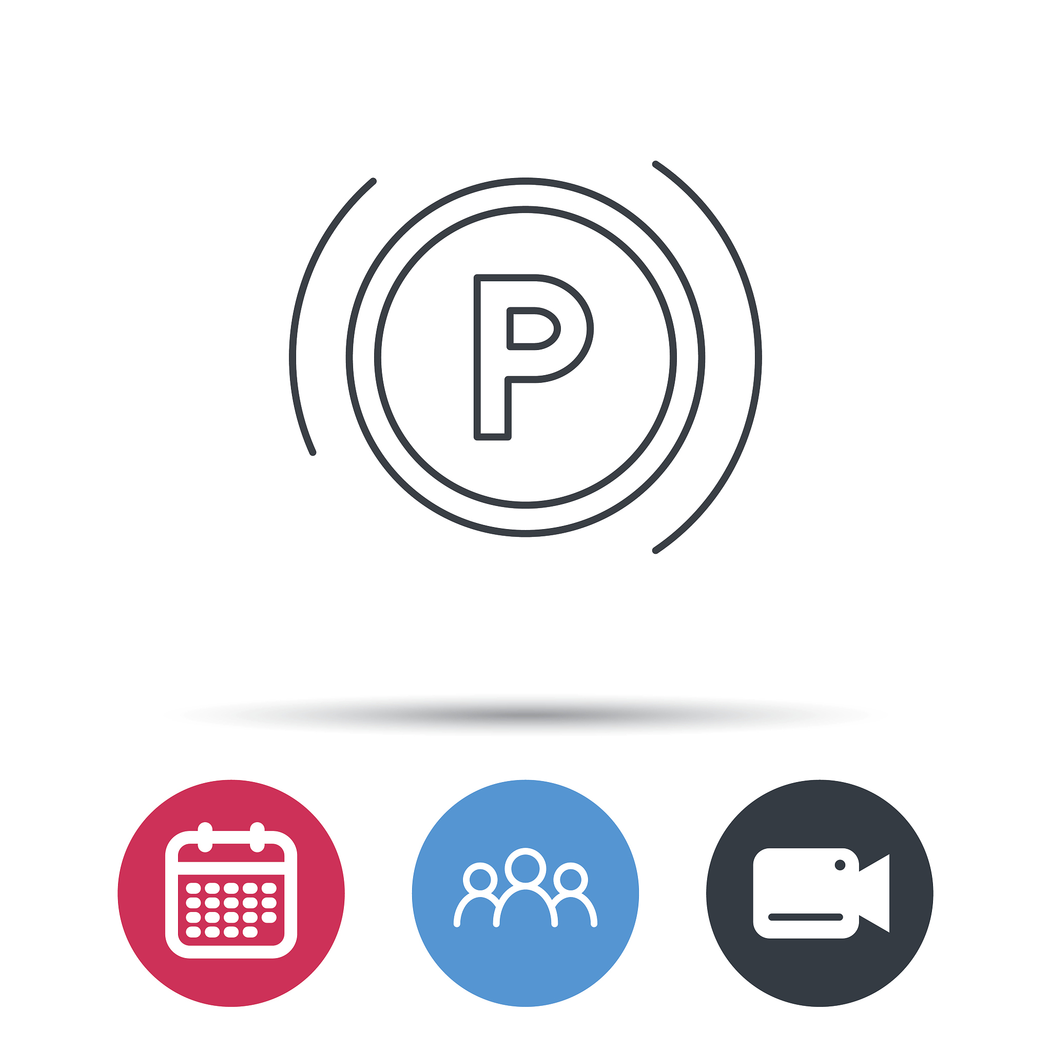 parking icon. dashboard sign.