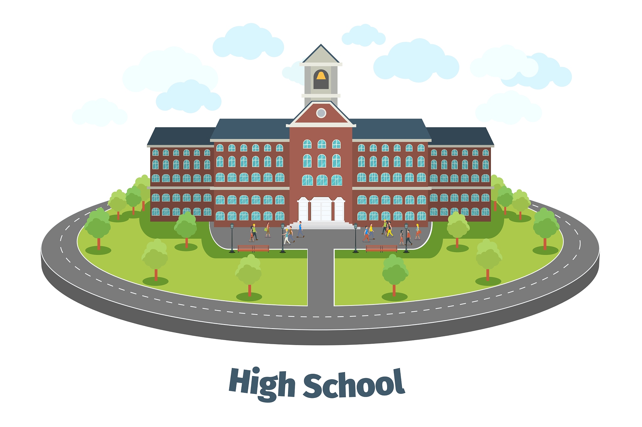high school or university building educational