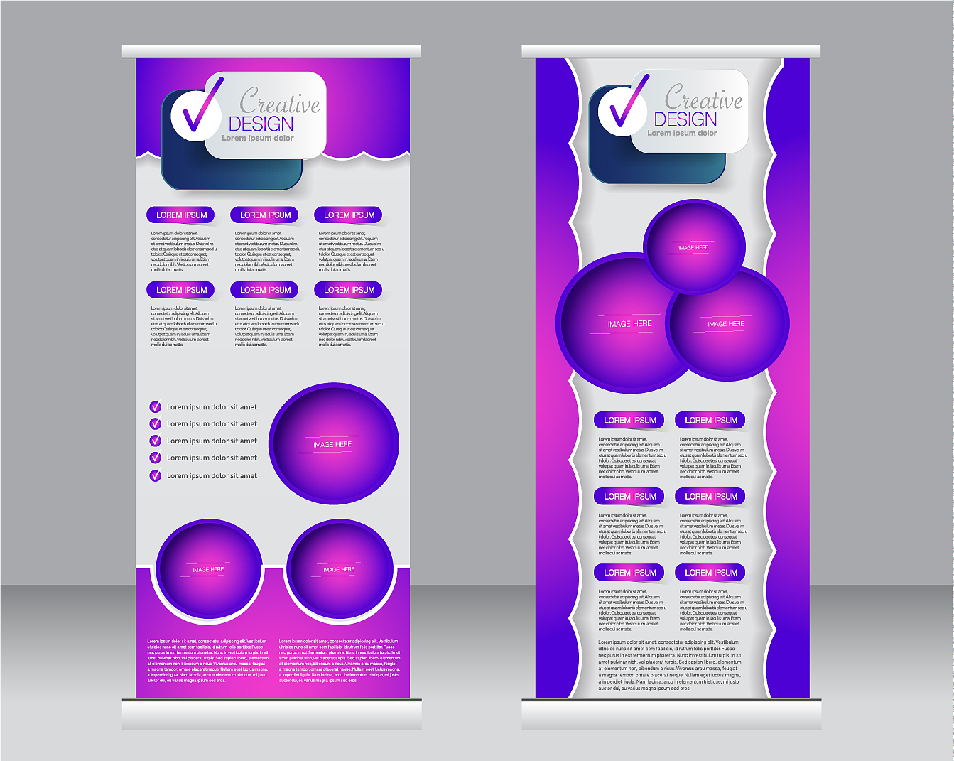 roll up banner stand template