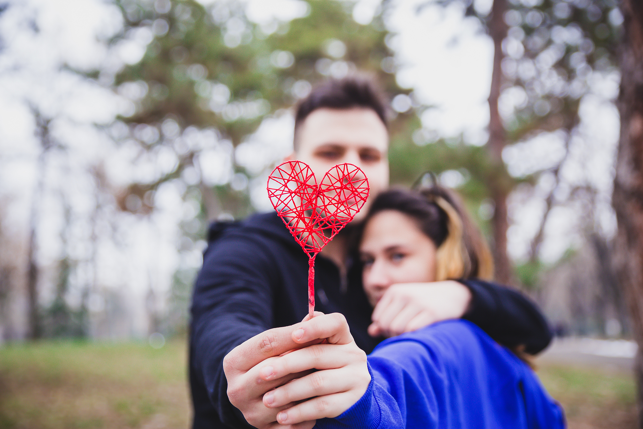 couple holding heart