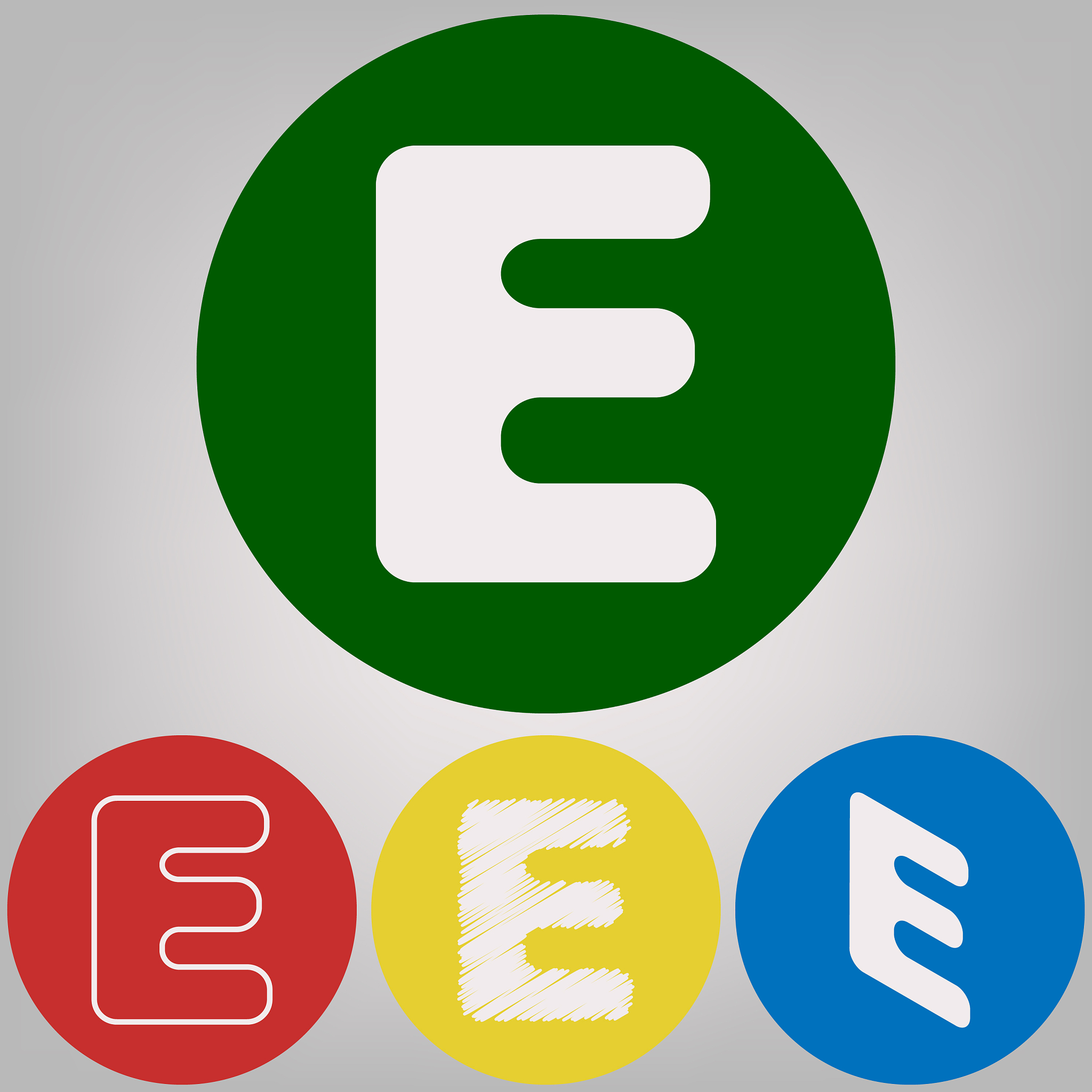 letter e sign design template element 4