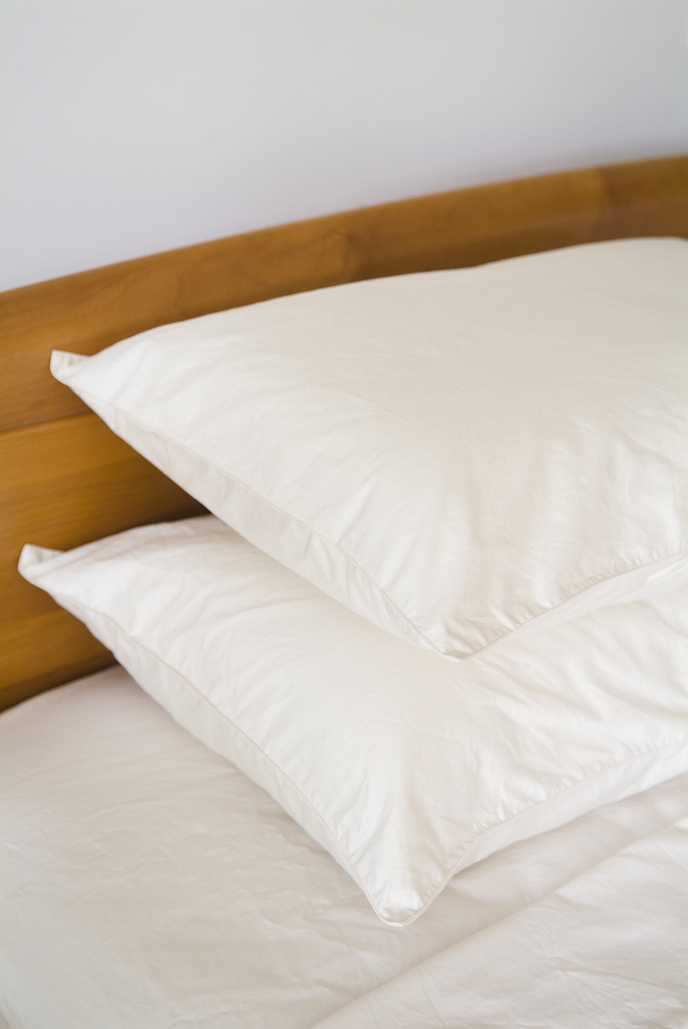 pillows on bed